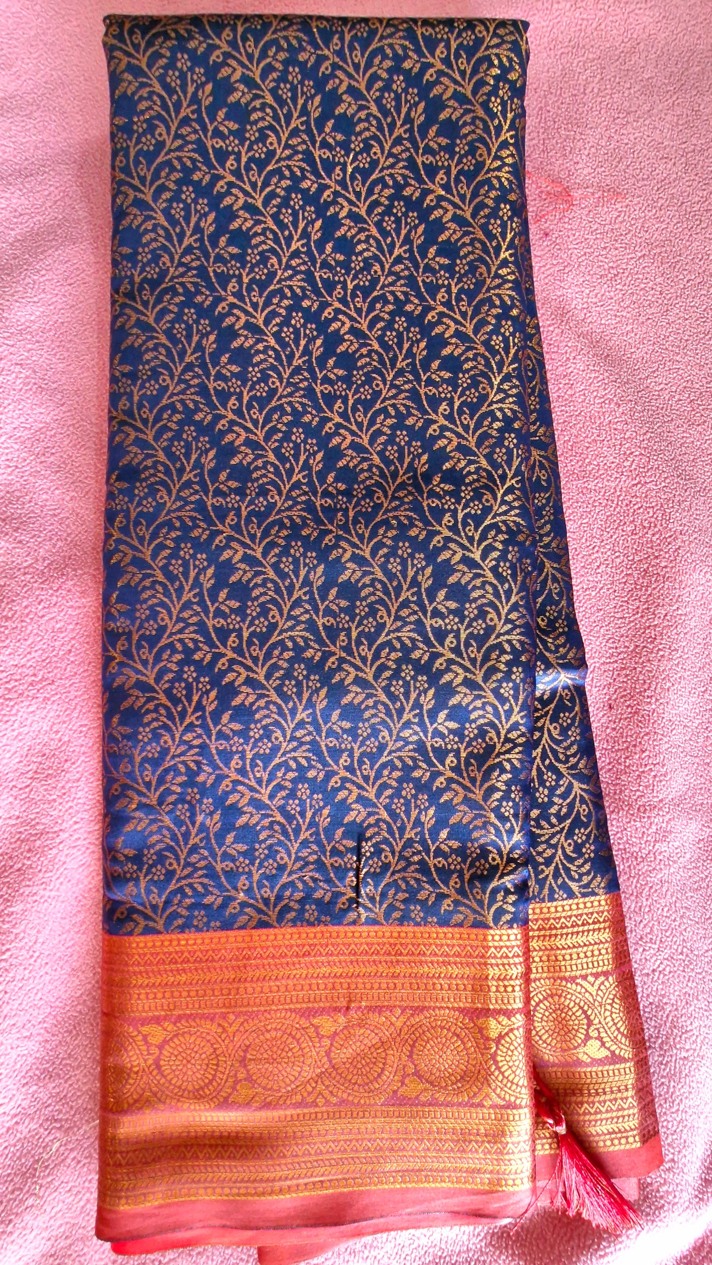 BLACKISH BLUE SILK SAREE