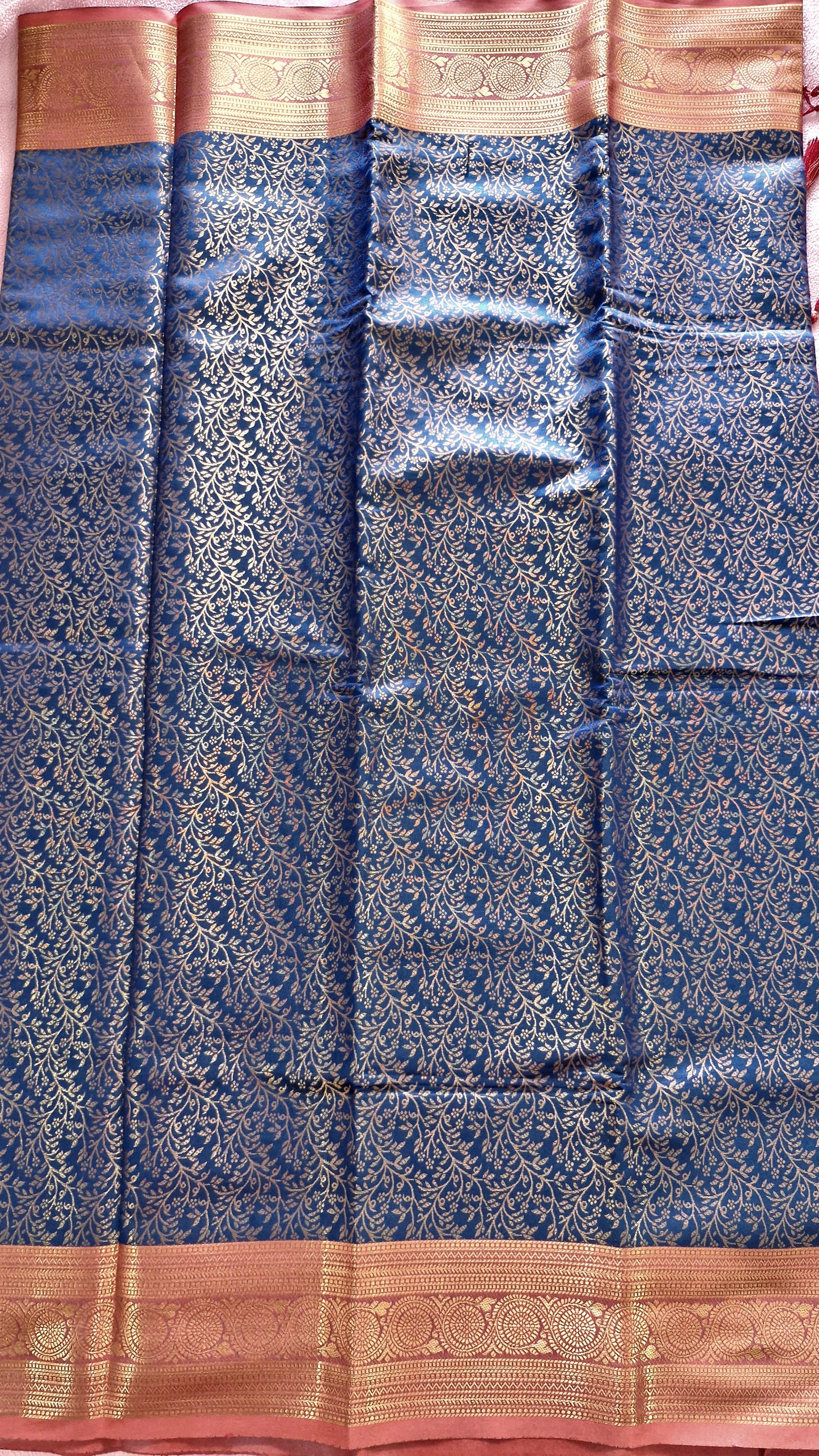 BLACKISH BLUE SILK SAREE