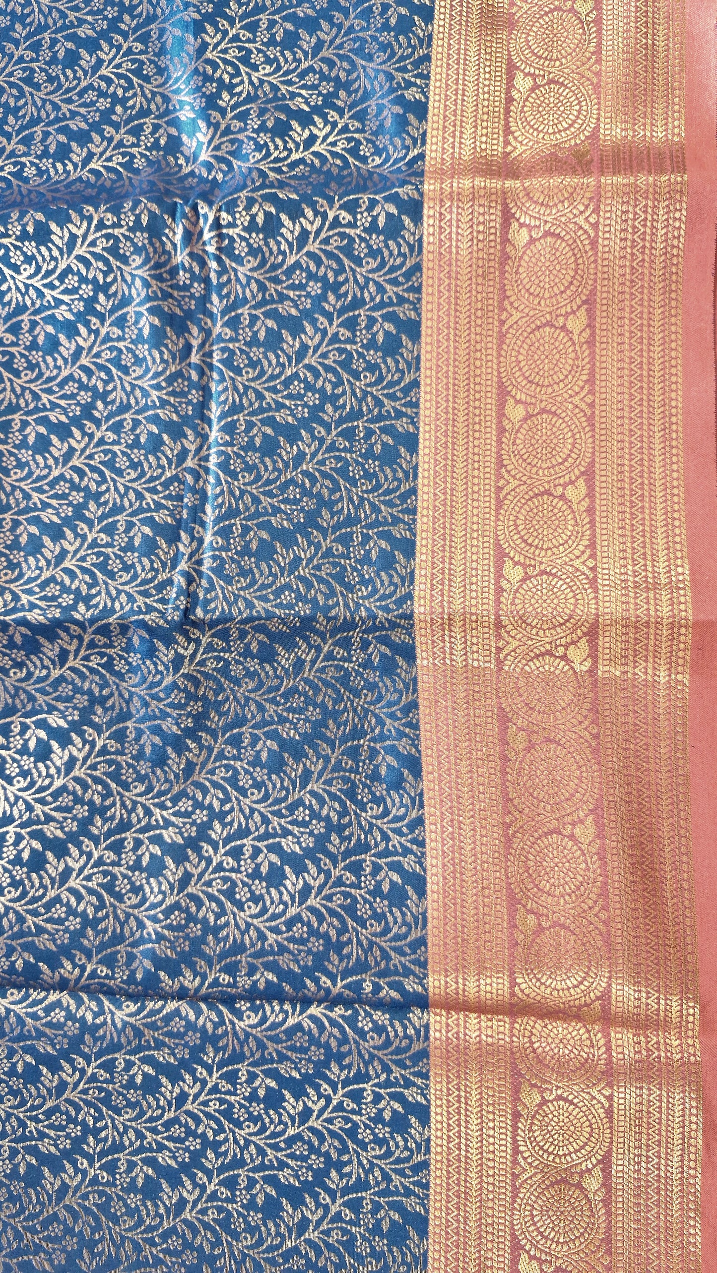 BLACKISH BLUE SILK SAREE