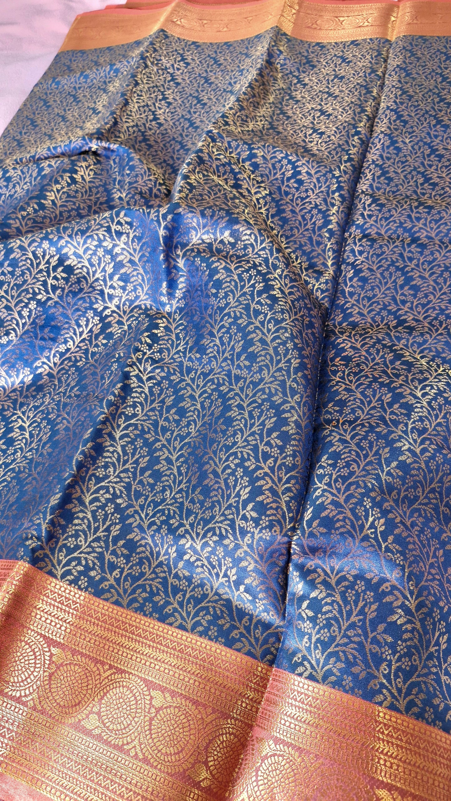 BLACKISH BLUE SILK SAREE