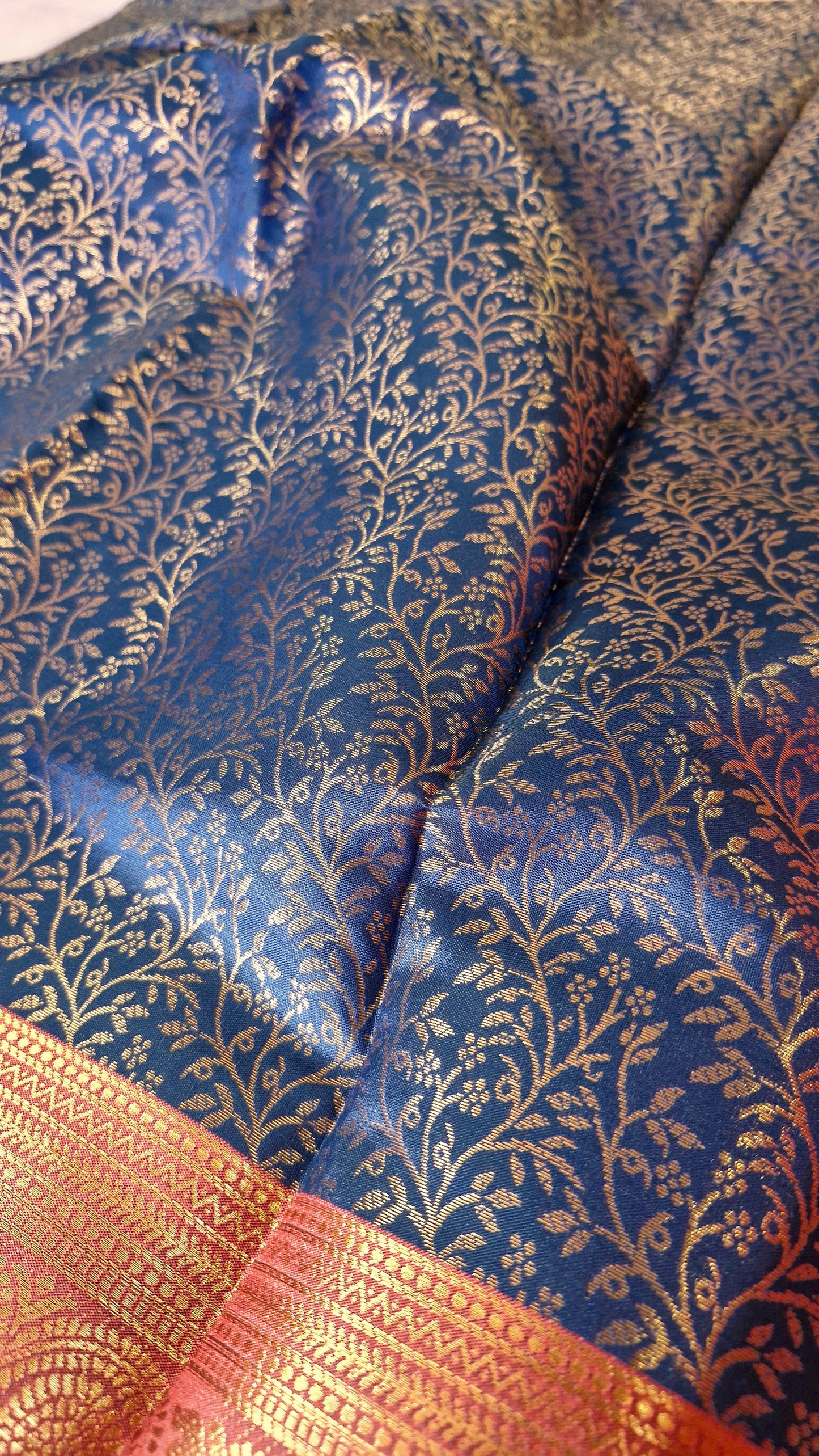 BLACKISH BLUE SILK SAREE