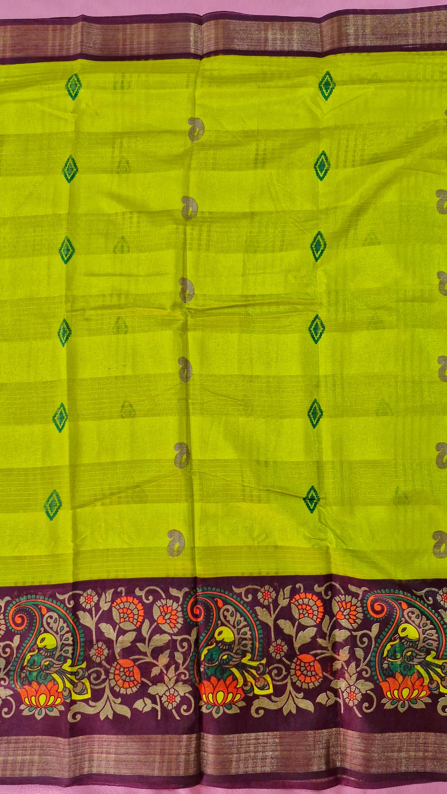 YELLOW SILK SAREE