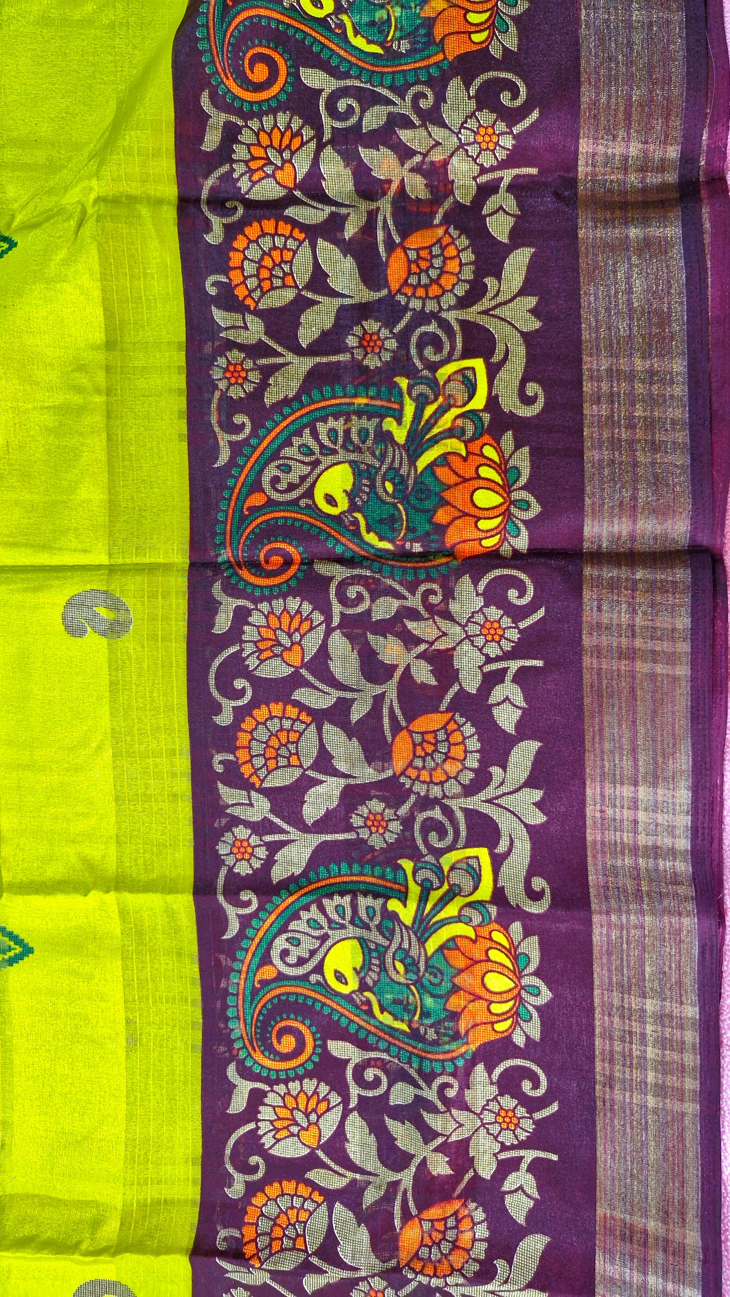 YELLOW SILK SAREE