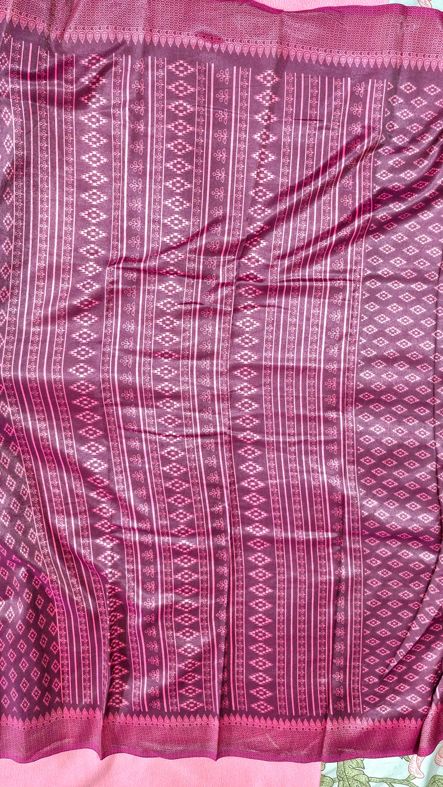 BURGUNDY SILK SAREE