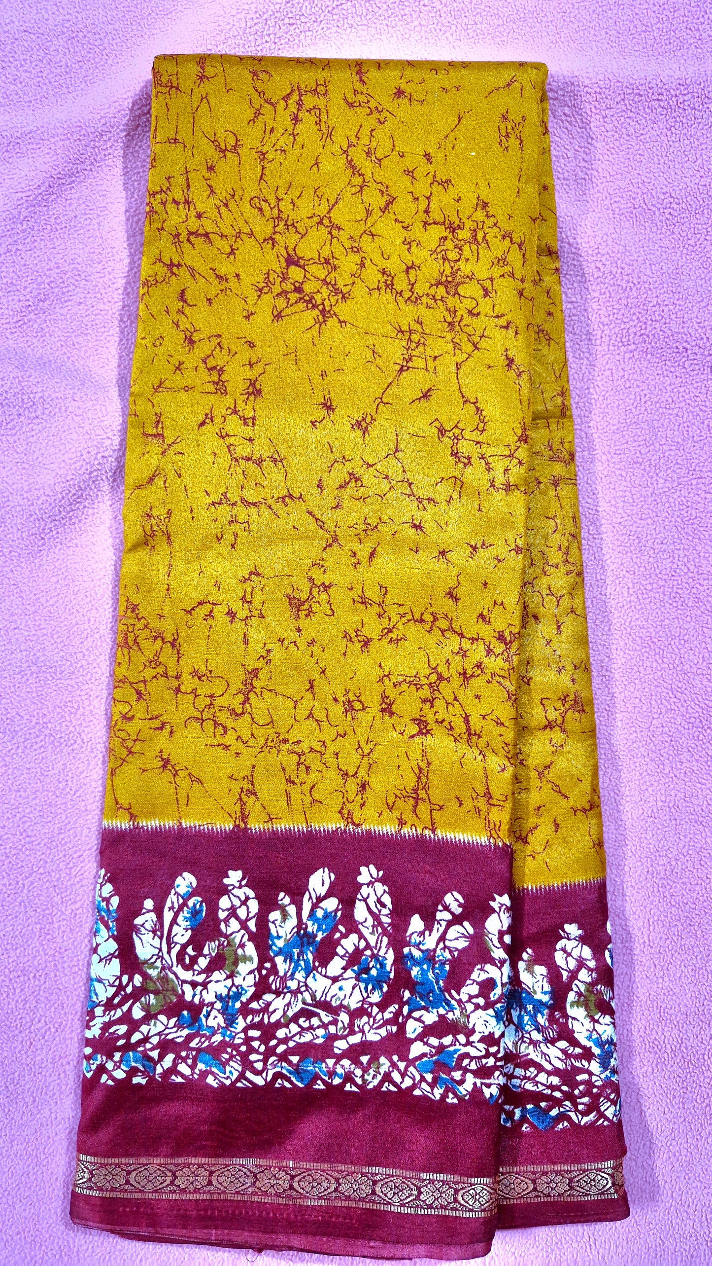 MUSTARD SILK SAREE