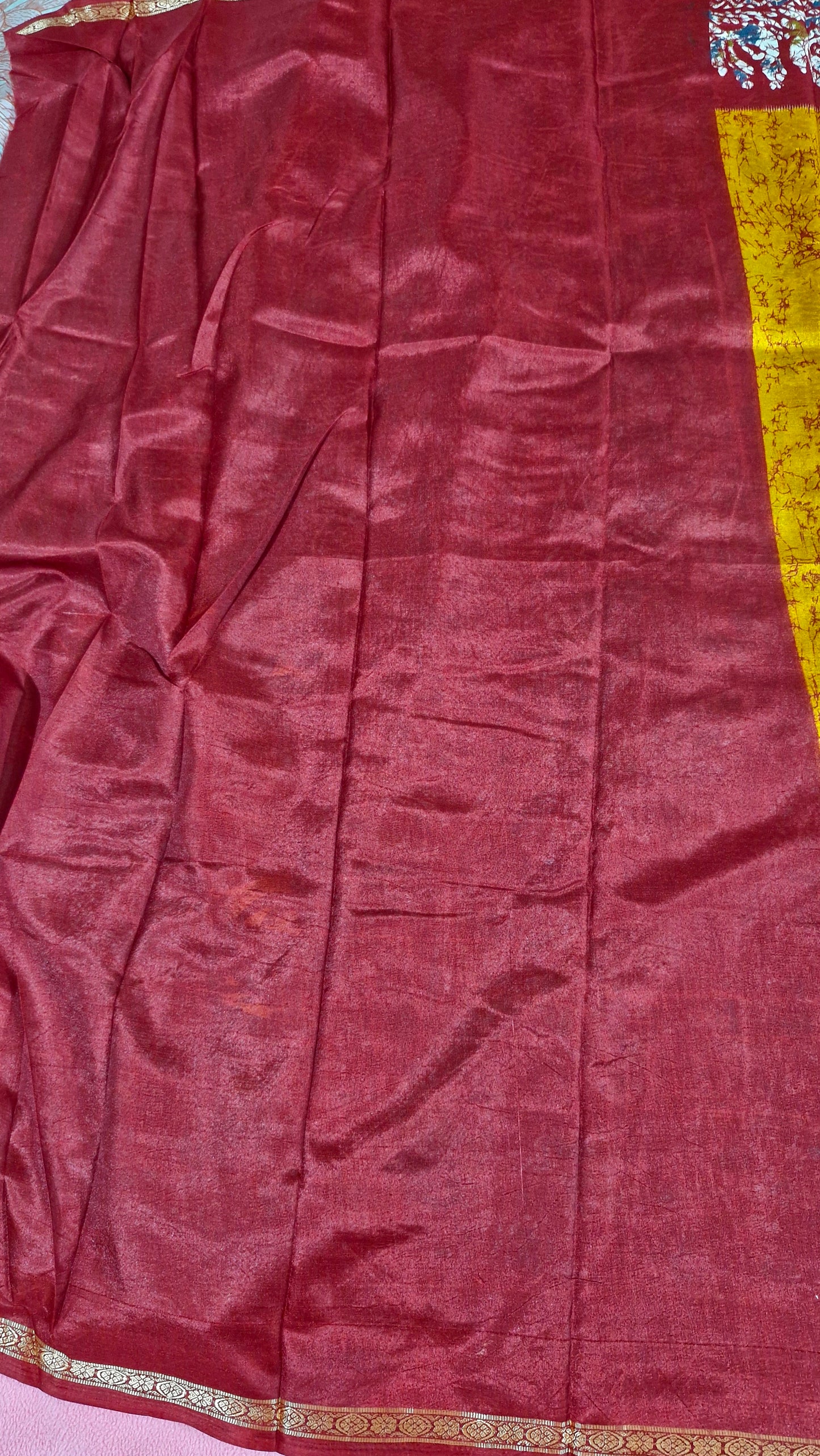MUSTARD SILK SAREE