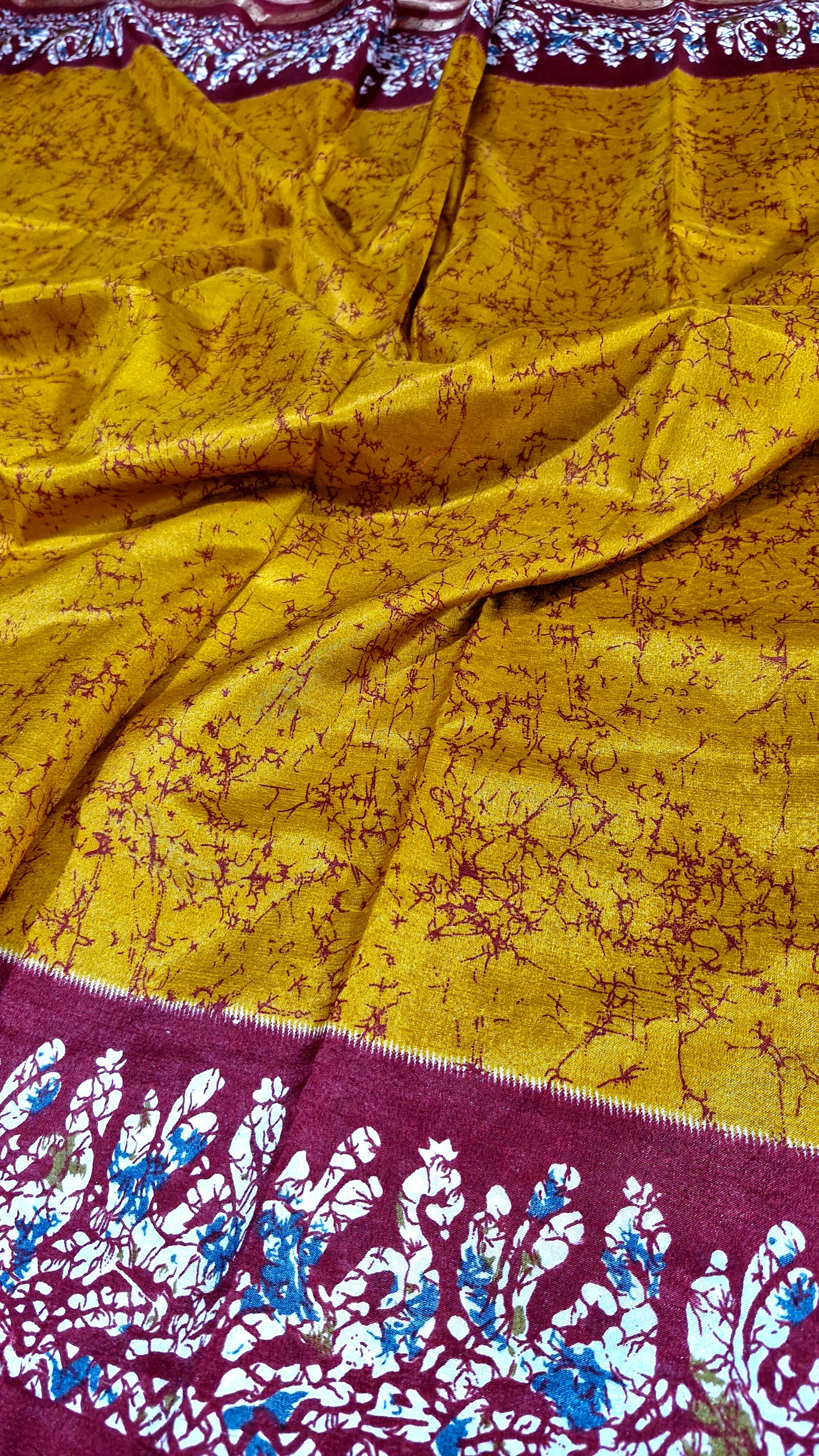 MUSTARD SILK SAREE
