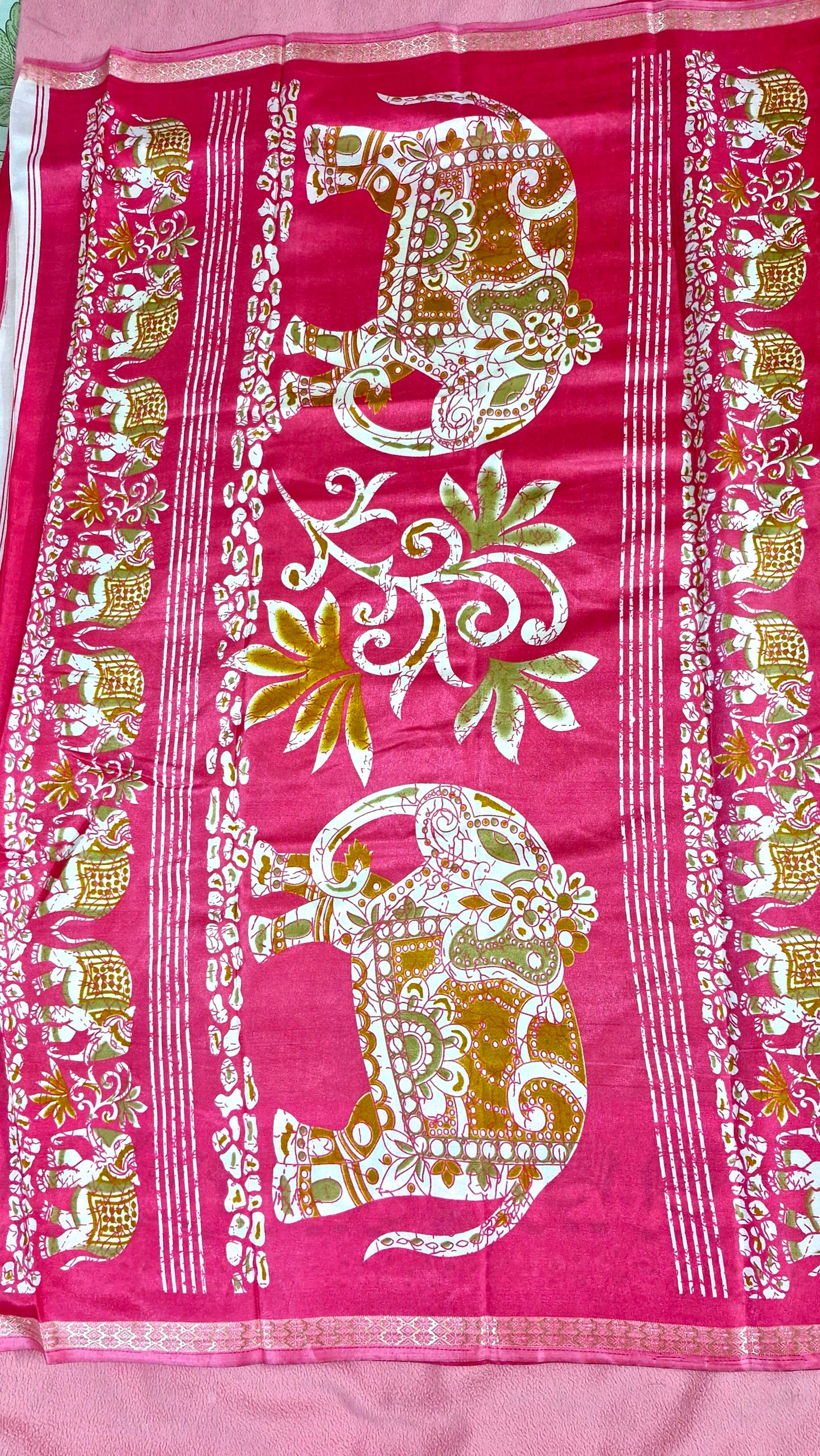 NEON GREEN SILK SAREE