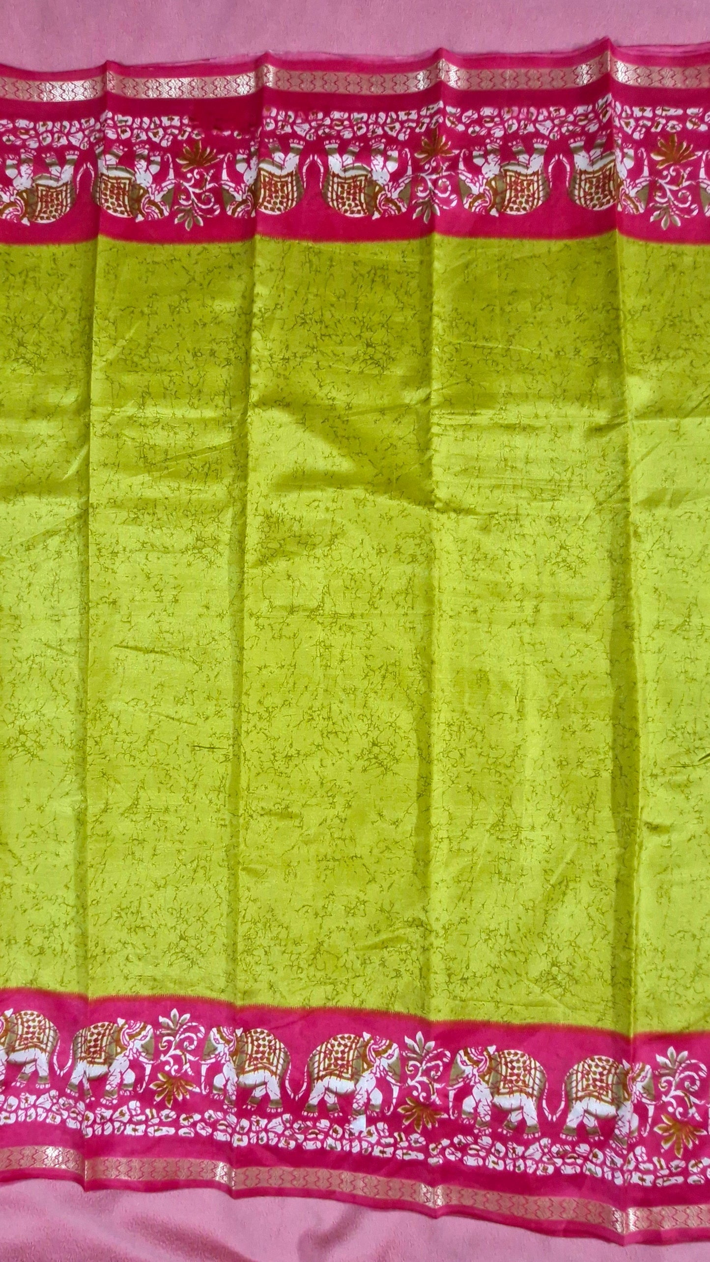NEON GREEN SILK SAREE