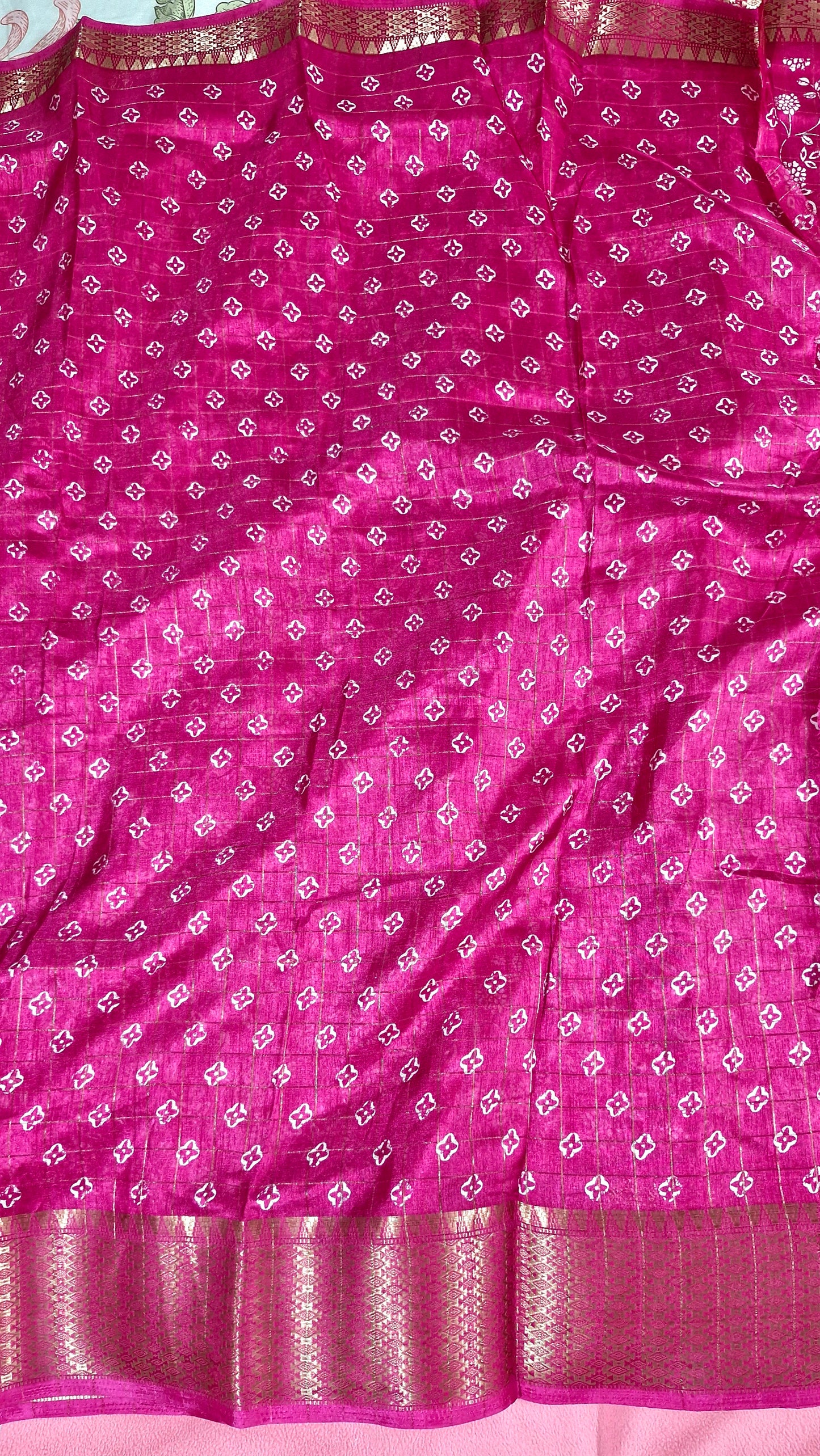 MAGENTA DOLA SILK SAREE