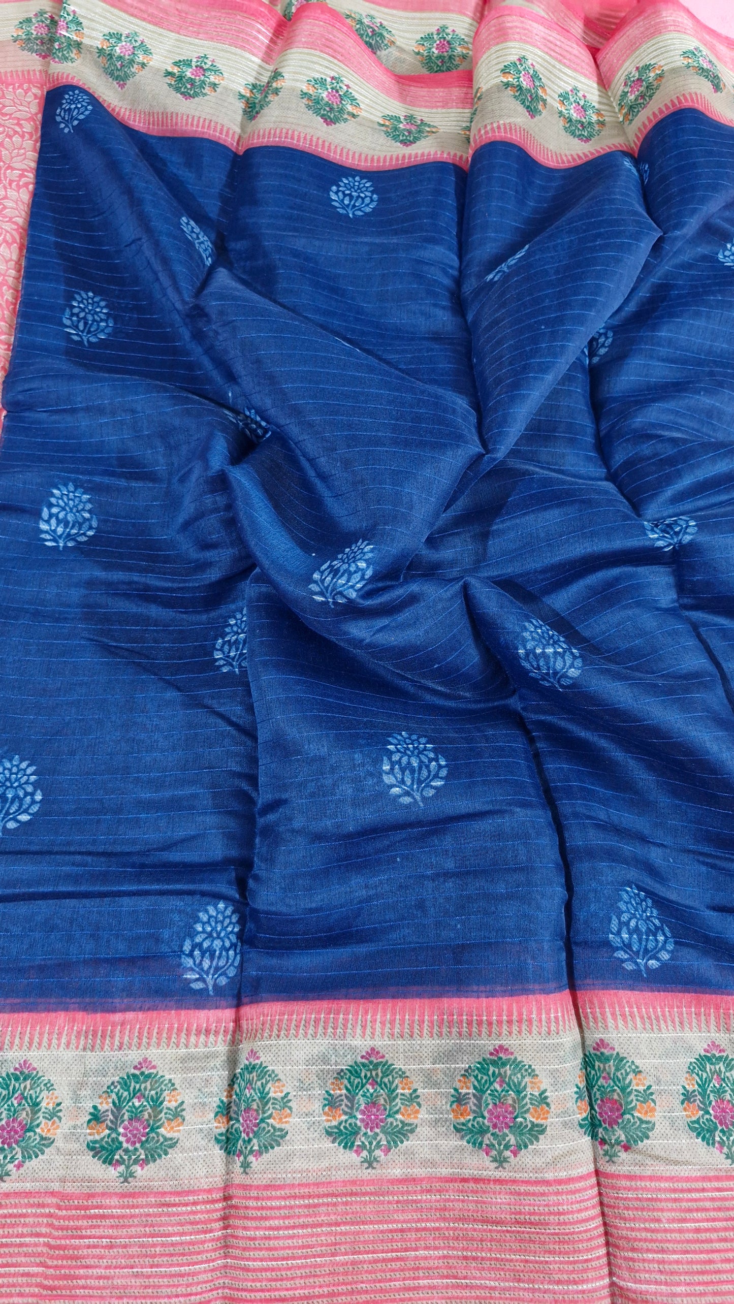 Royal Blue Cotton Saree