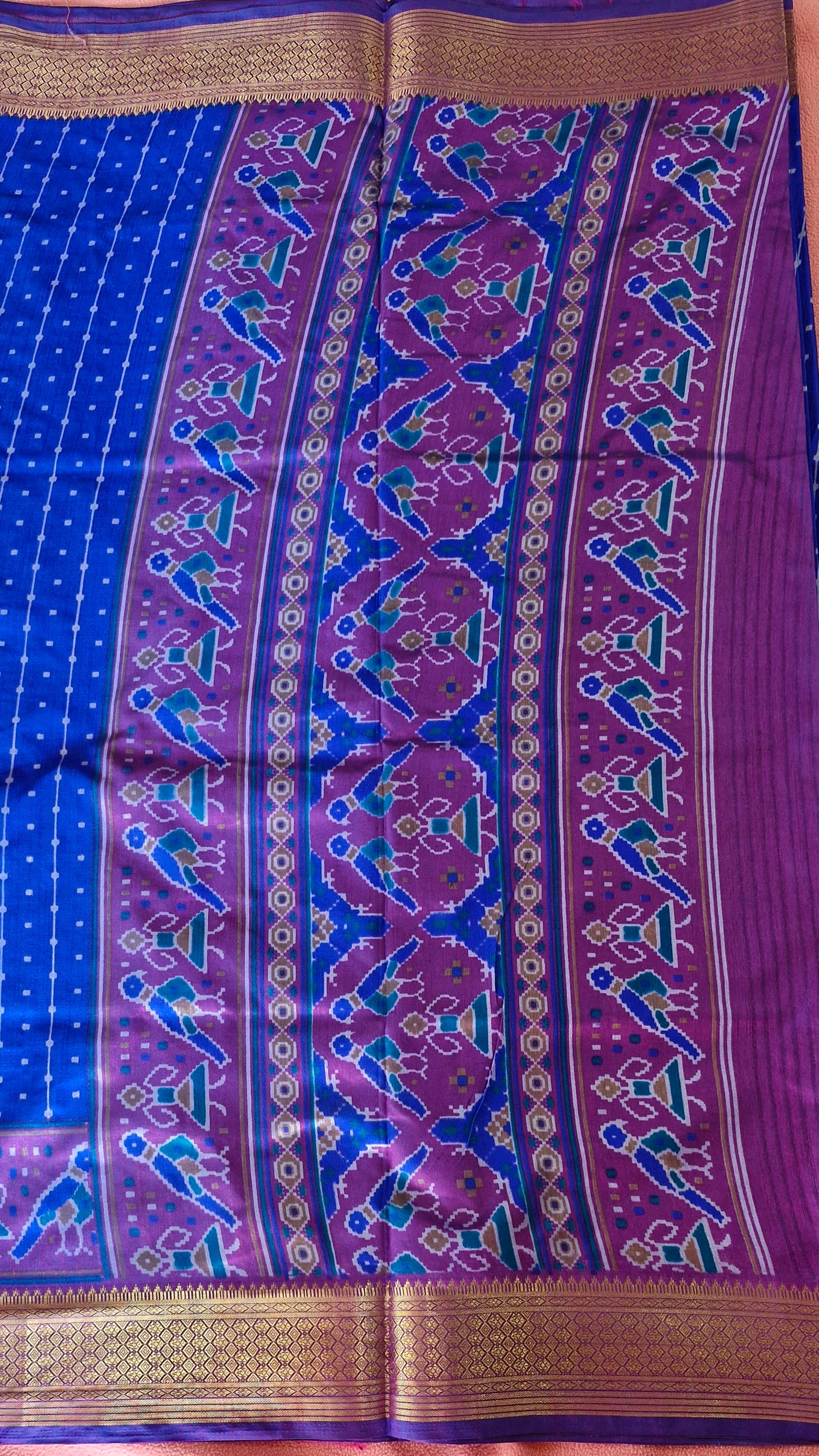 ROYAL BLUE POCHAMPALLI SILK SAREE