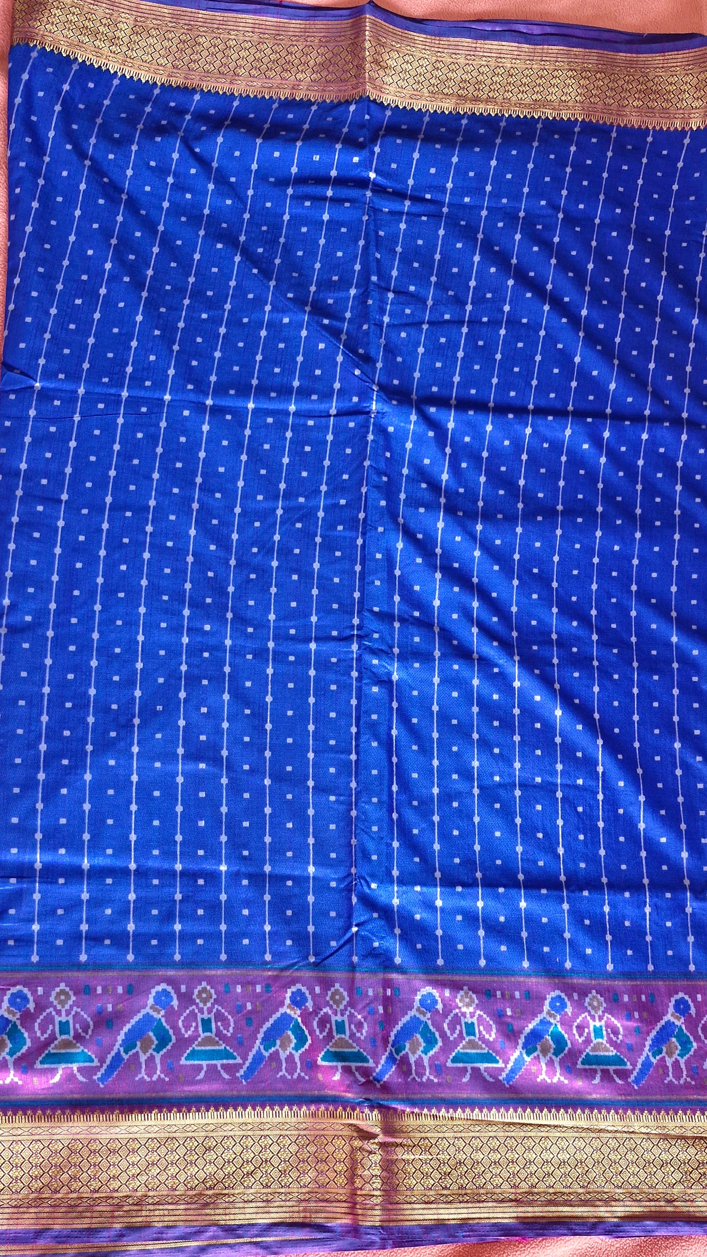 ROYAL BLUE POCHAMPALLI SILK SAREE