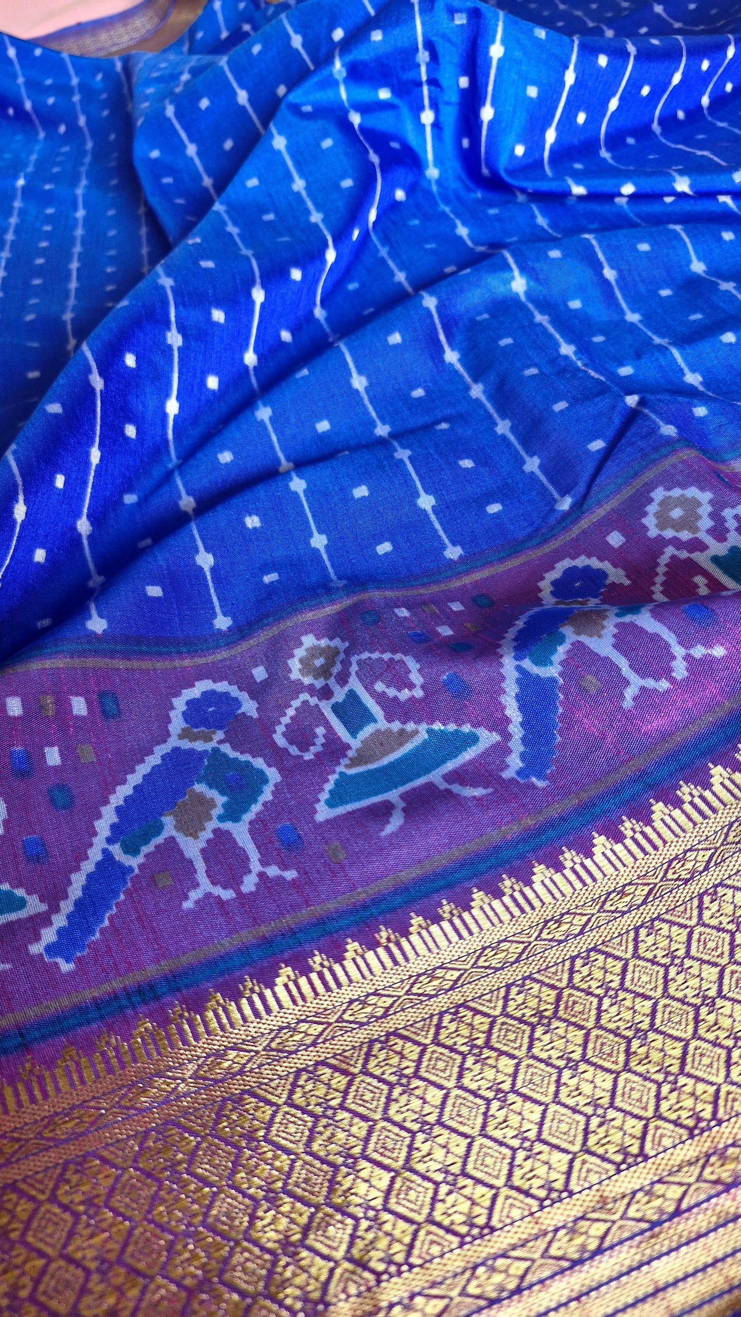 ROYAL BLUE POCHAMPALLI SILK SAREE