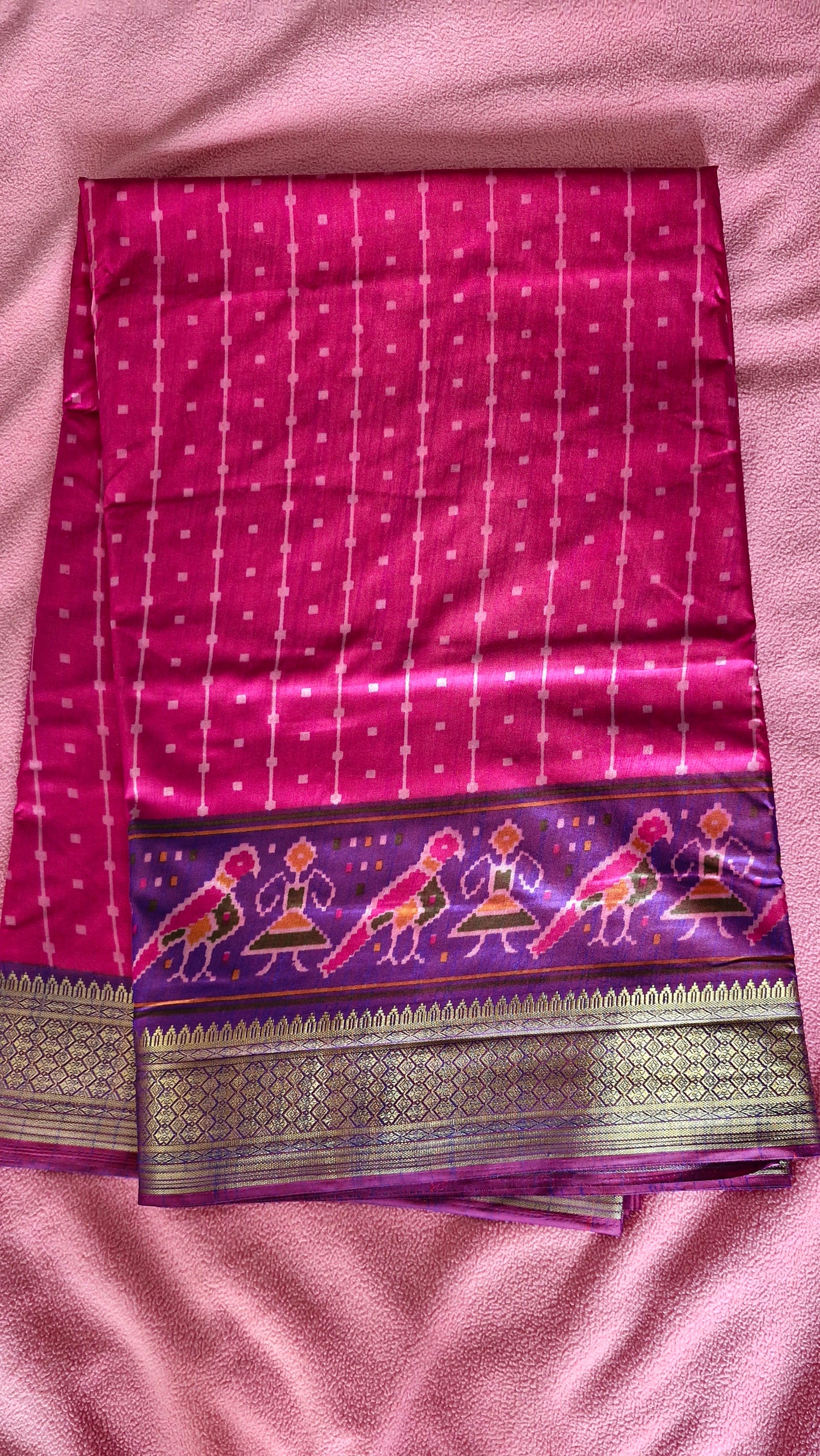 RANI PINK POCHAMPALLI SILK SAREE
