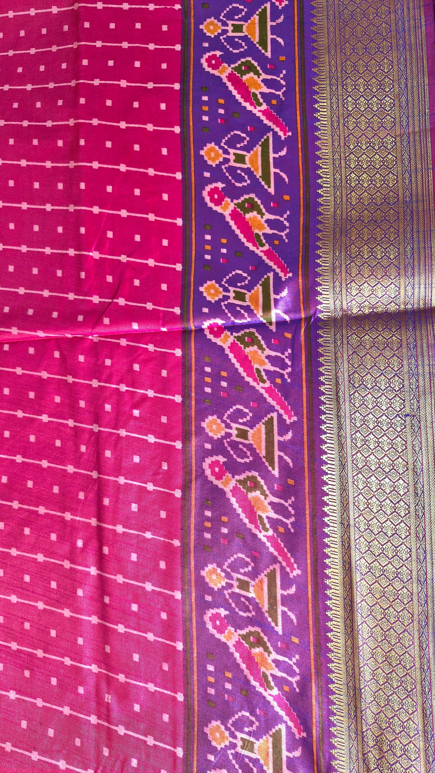RANI PINK POCHAMPALLI SILK SAREE