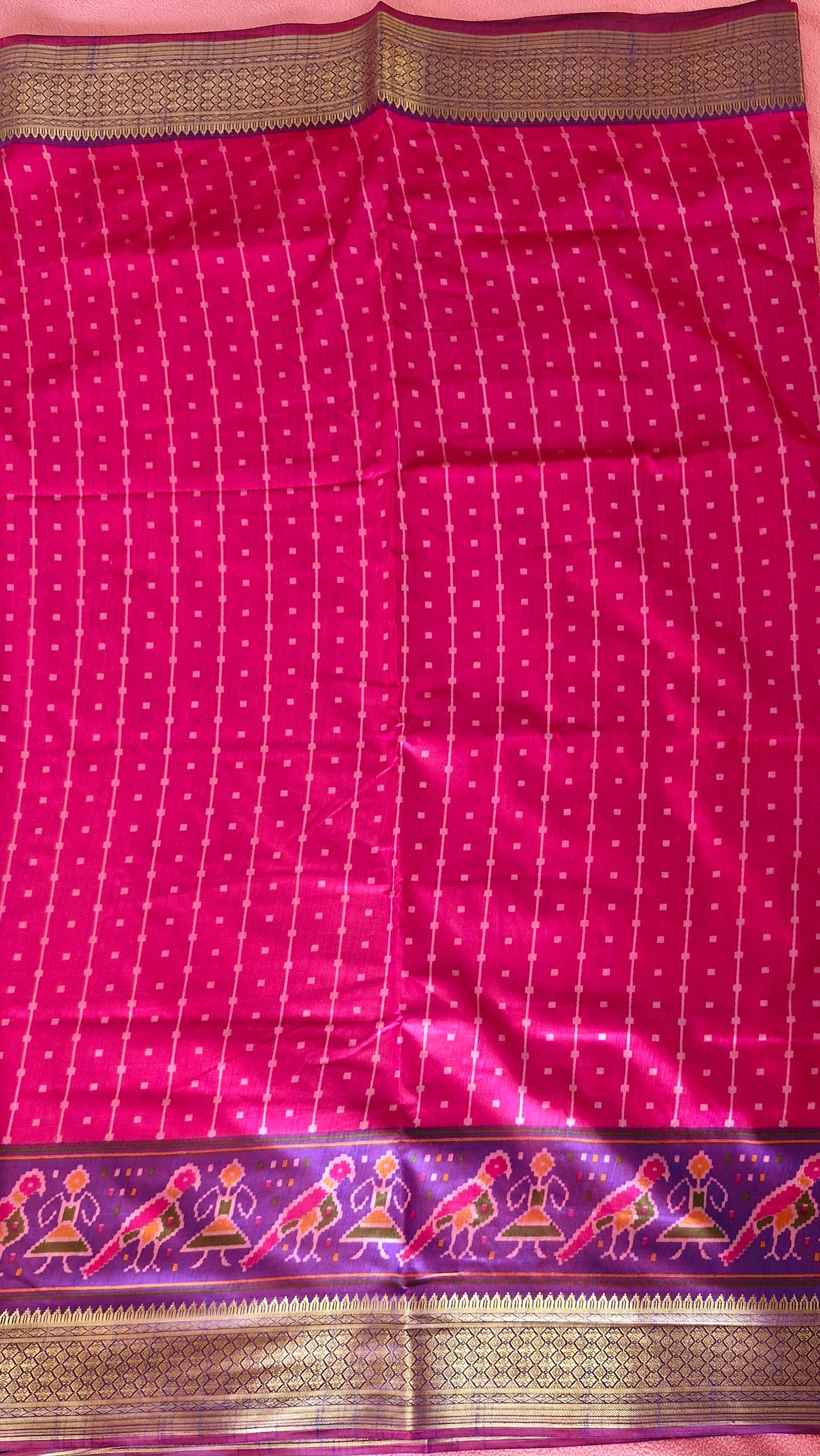 RANI PINK POCHAMPALLI SILK SAREE