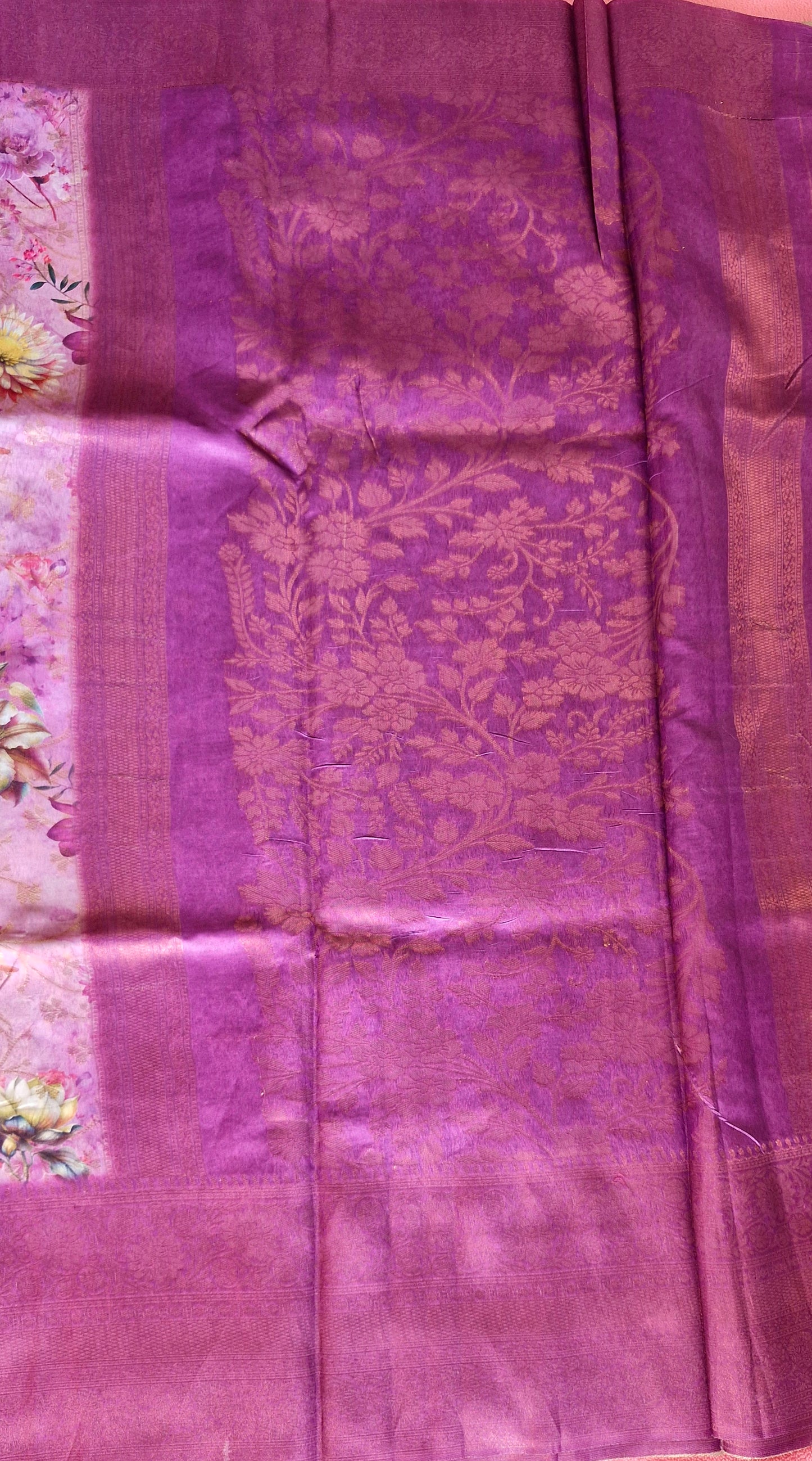 MAUVE ORGANZA SAREE