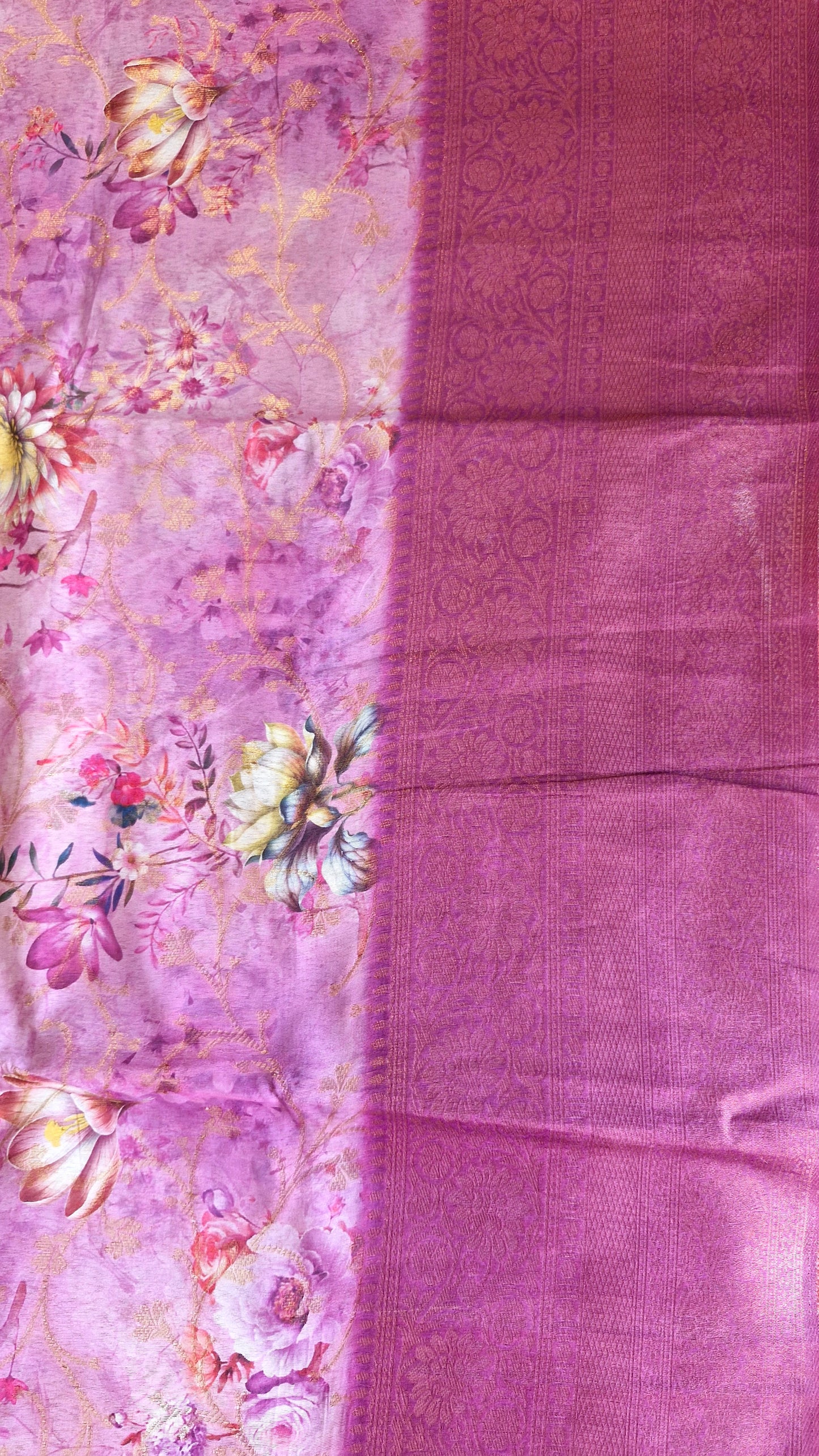 MAUVE ORGANZA SAREE