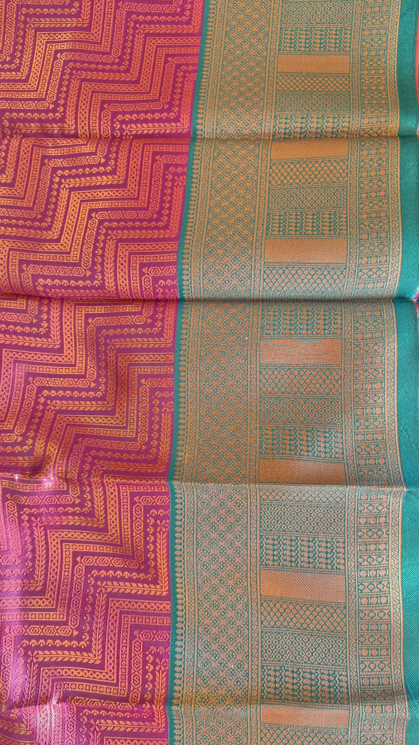 WINE GOLD SILK SAREE