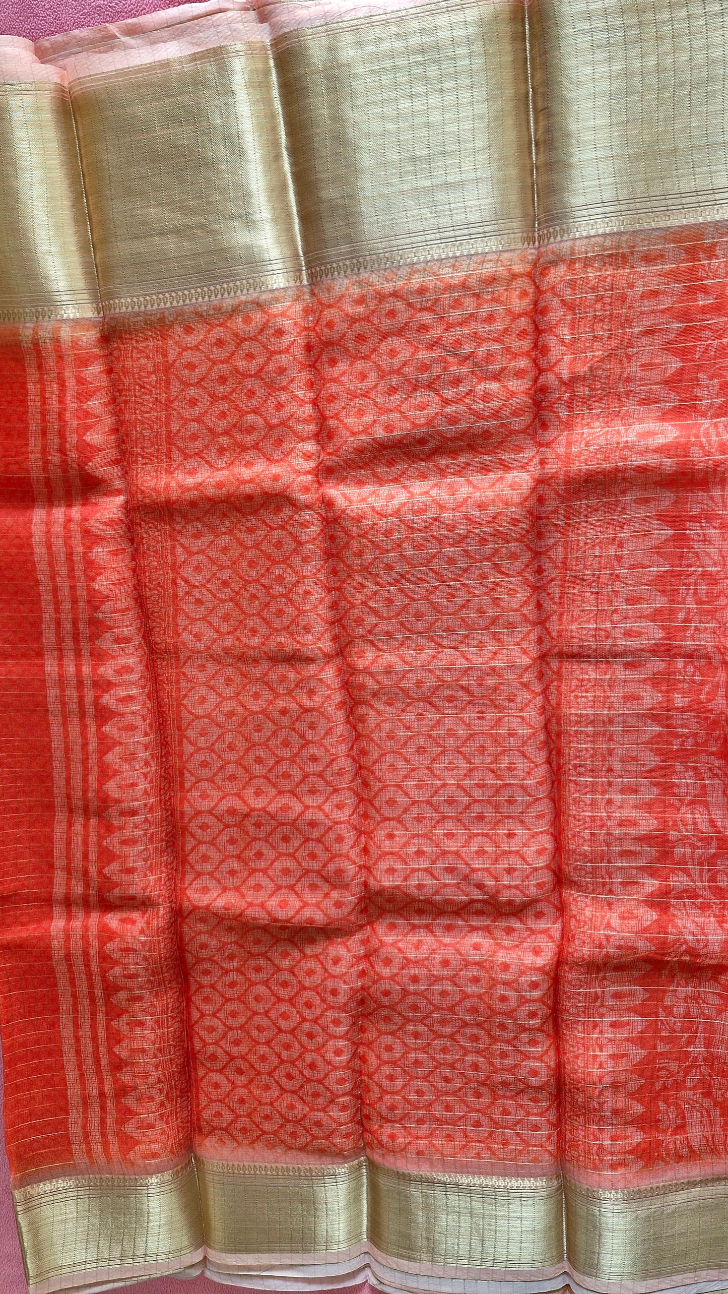 ORANGE COTTON SAREE
