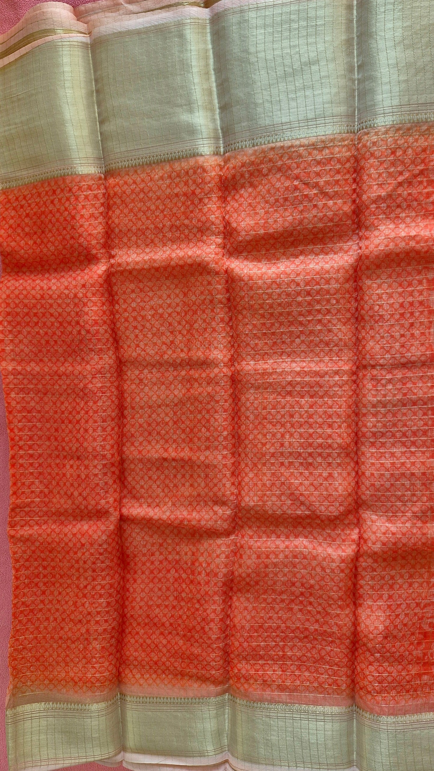 ORANGE COTTON SAREE