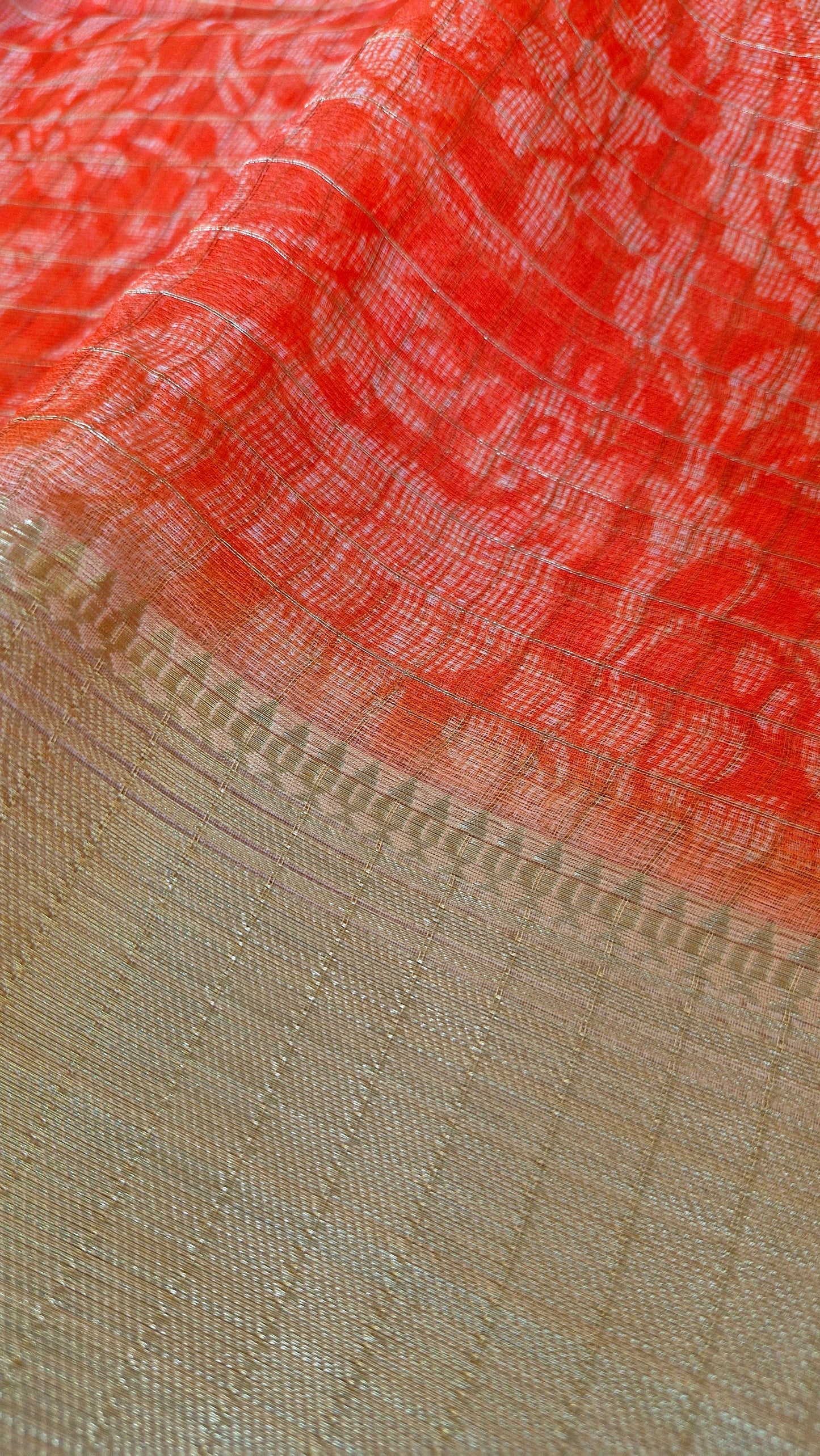 ORANGE COTTON SAREE