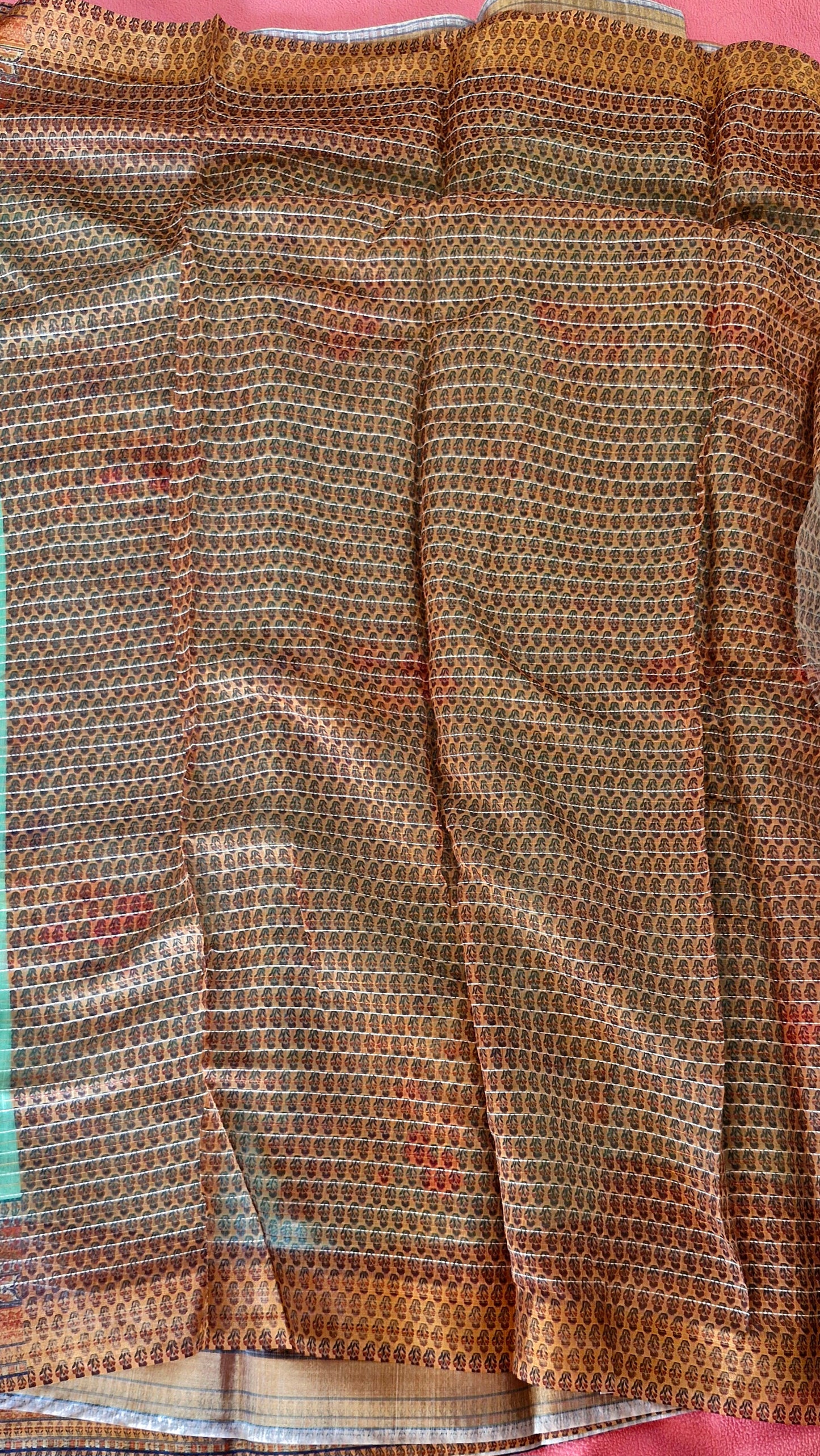 PISTA GREEN COTTON SAREE