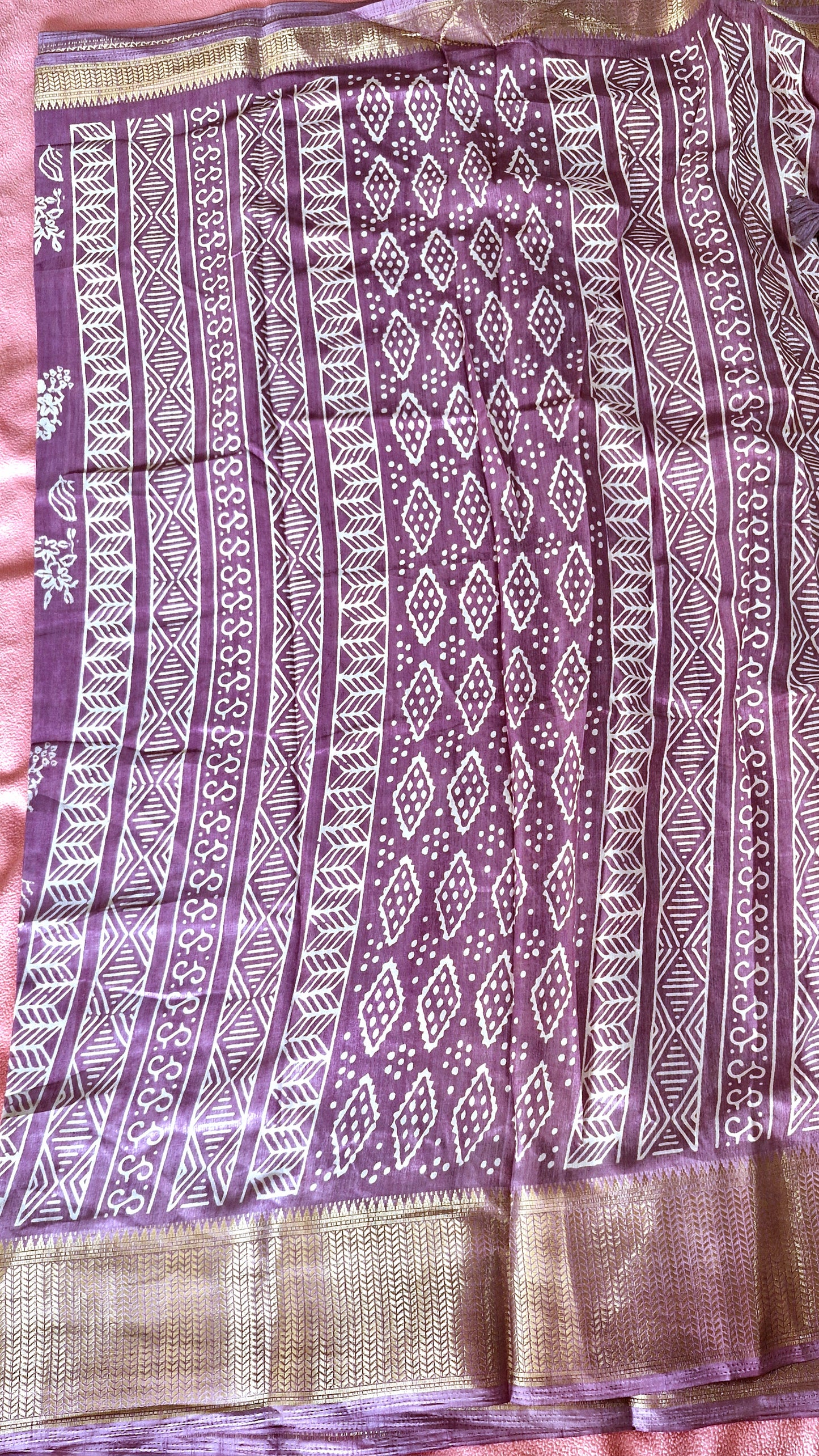 Mauve Cotton Silk Saree