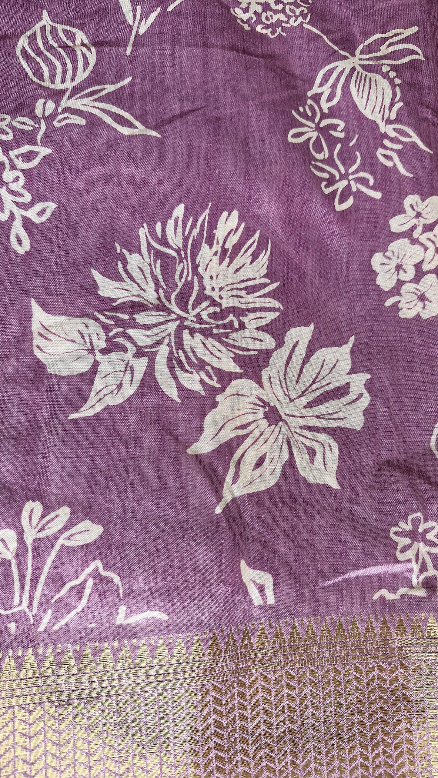 Mauve Cotton Silk Saree