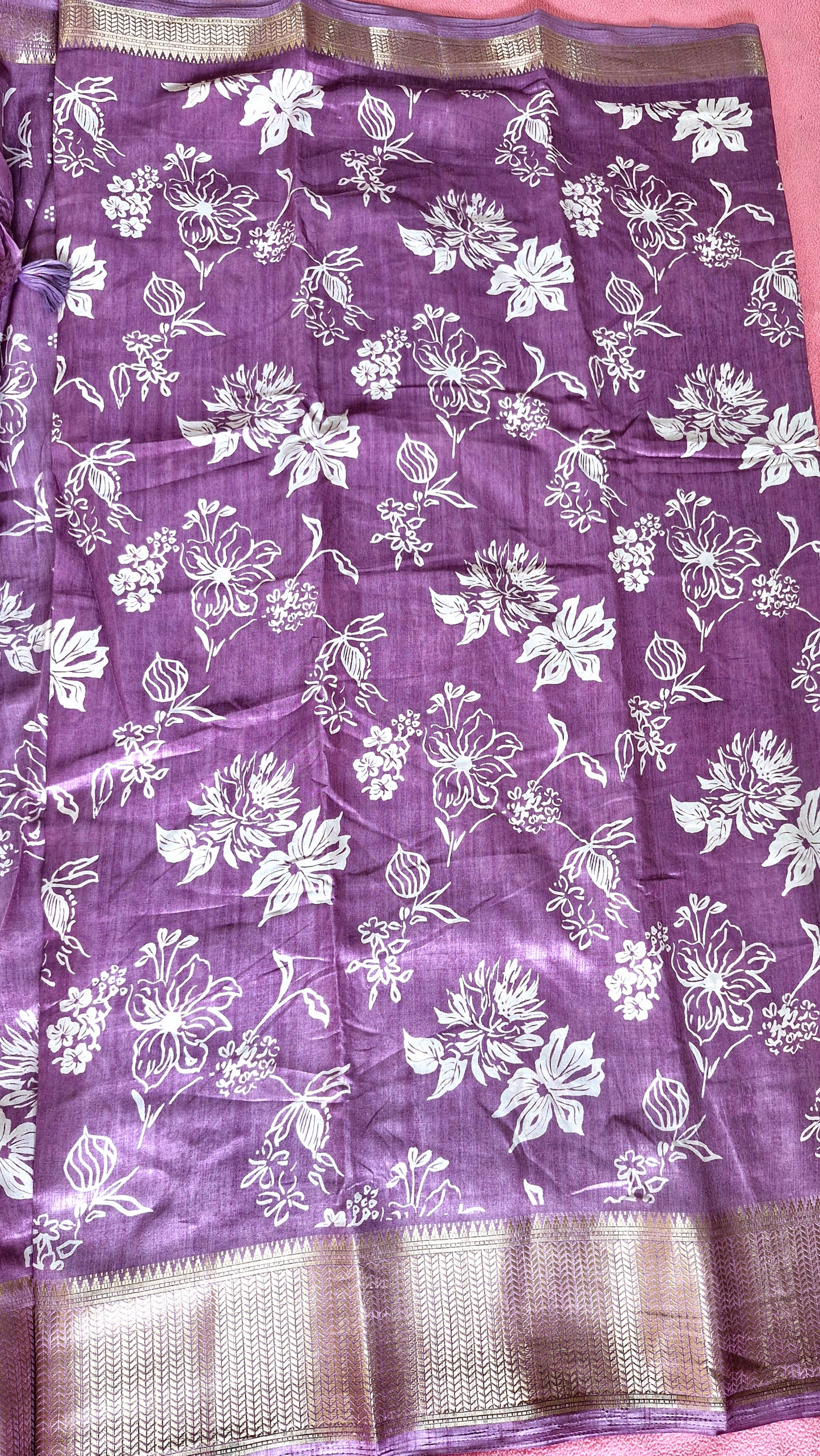Mauve Cotton Silk Saree