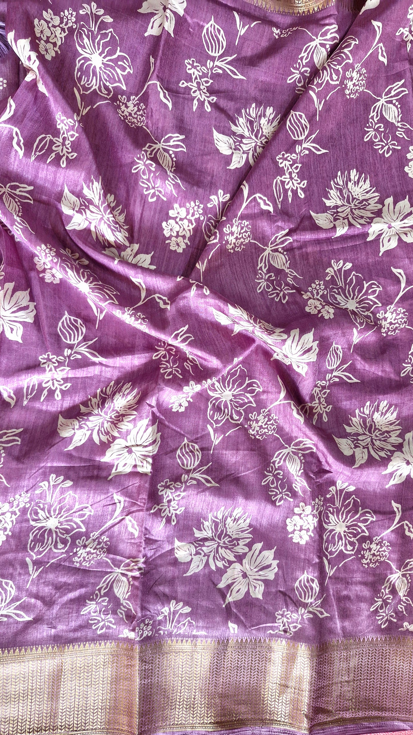 Mauve Cotton Silk Saree