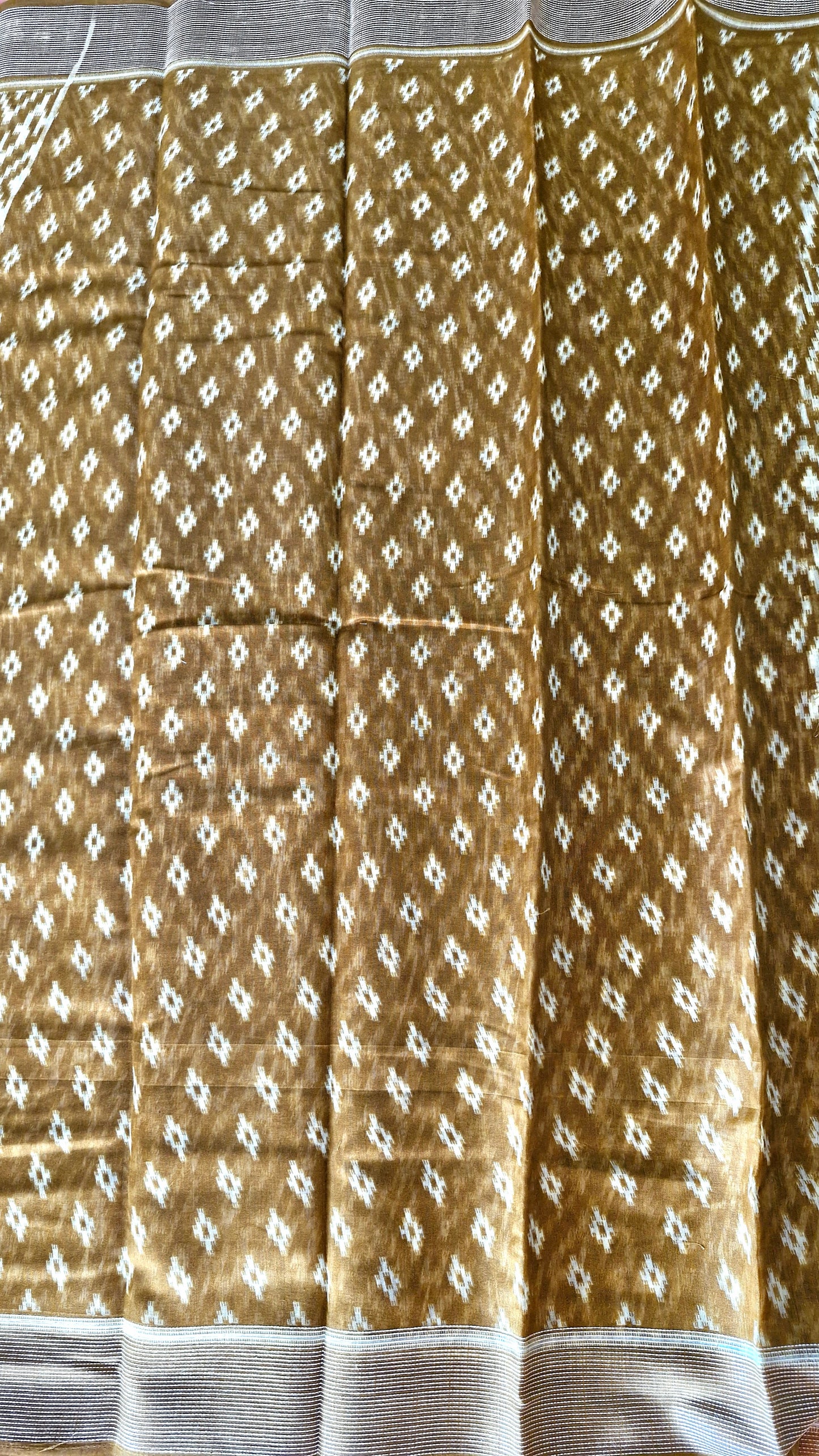 RUST YELLOW COTTON SAREE