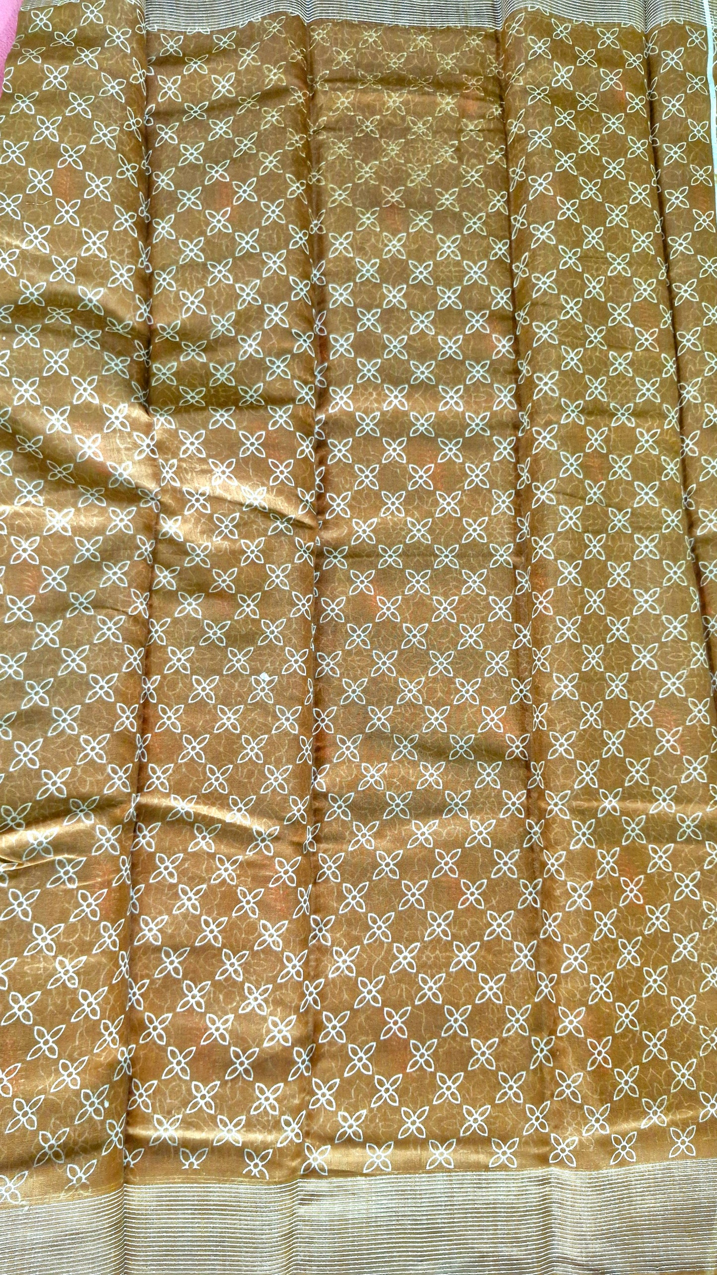 MUSTARD BIEGE COTTON SAREE