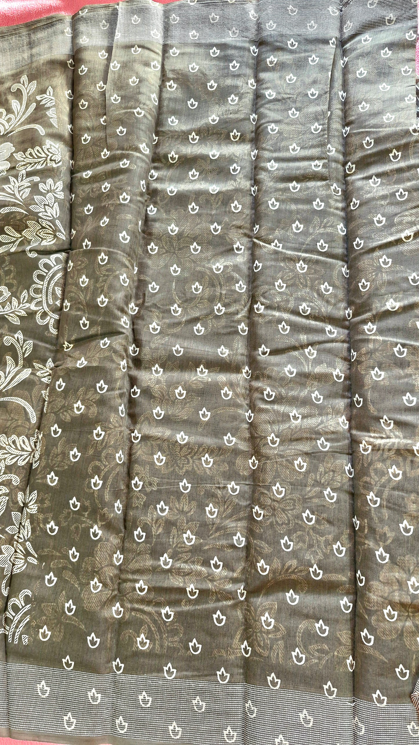 BROWN COTTON SAREE