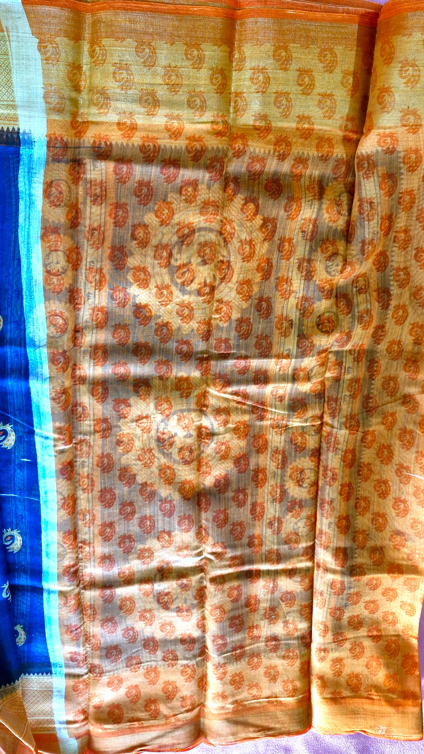 ROYAL BLUE COTTON SAREE