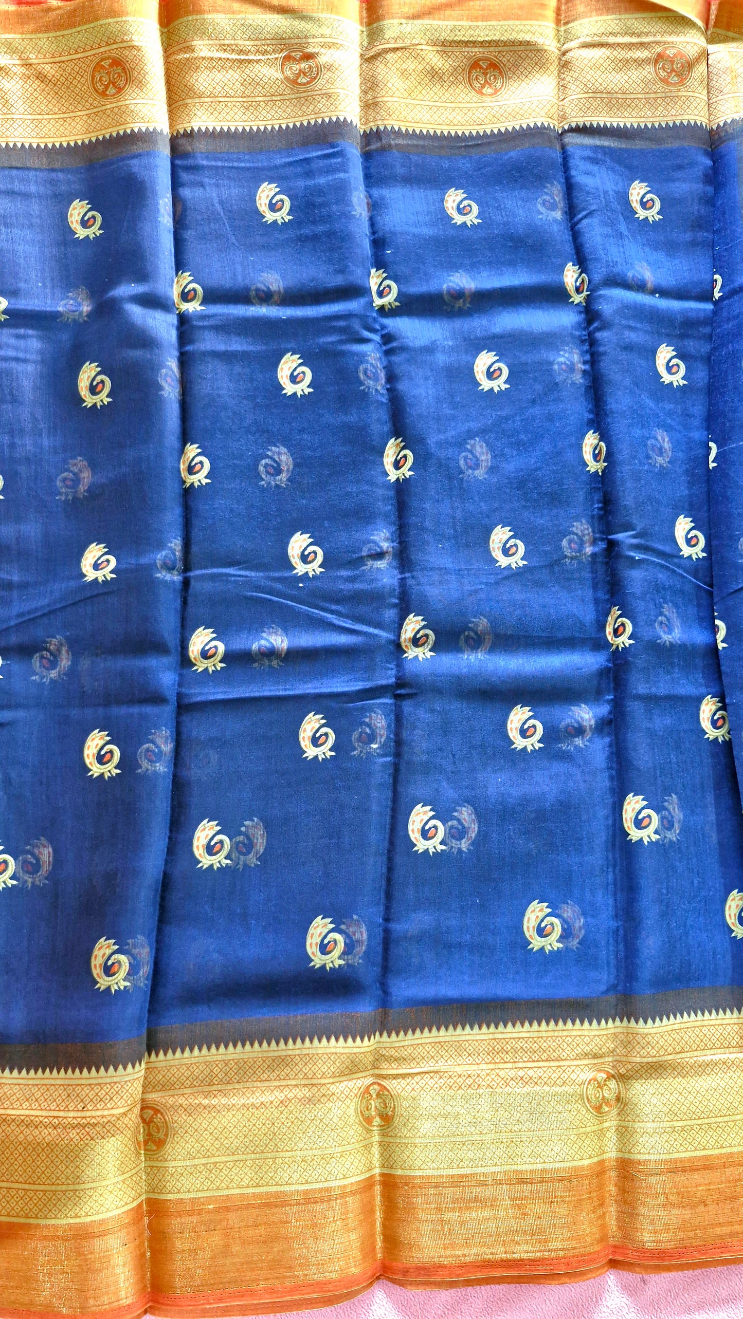ROYAL BLUE COTTON SAREE