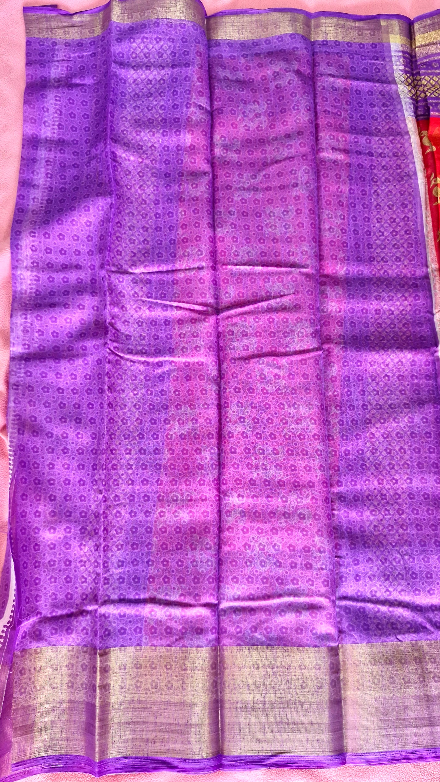 ORANGE COTTON SAREE