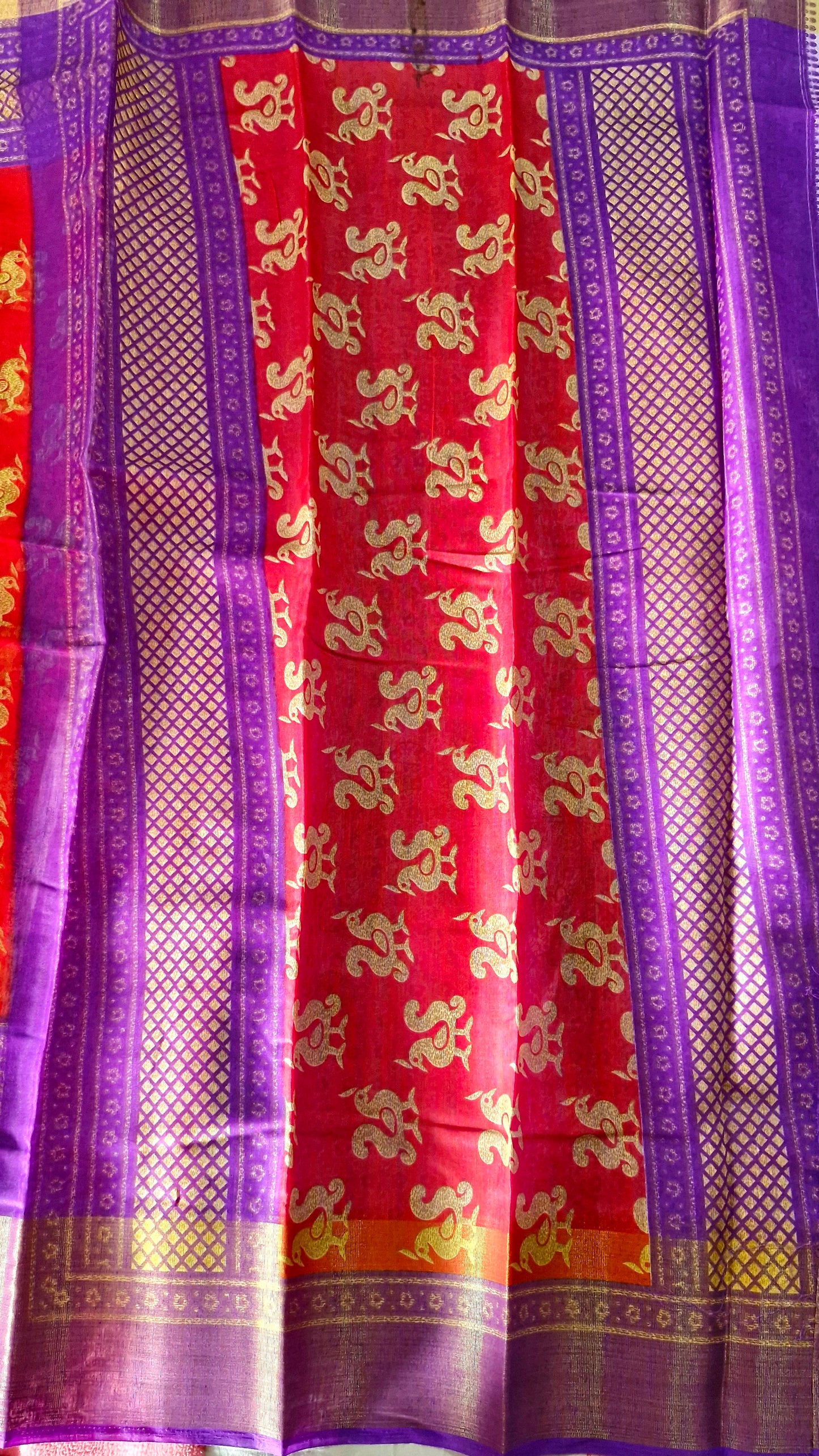 ORANGE COTTON SAREE