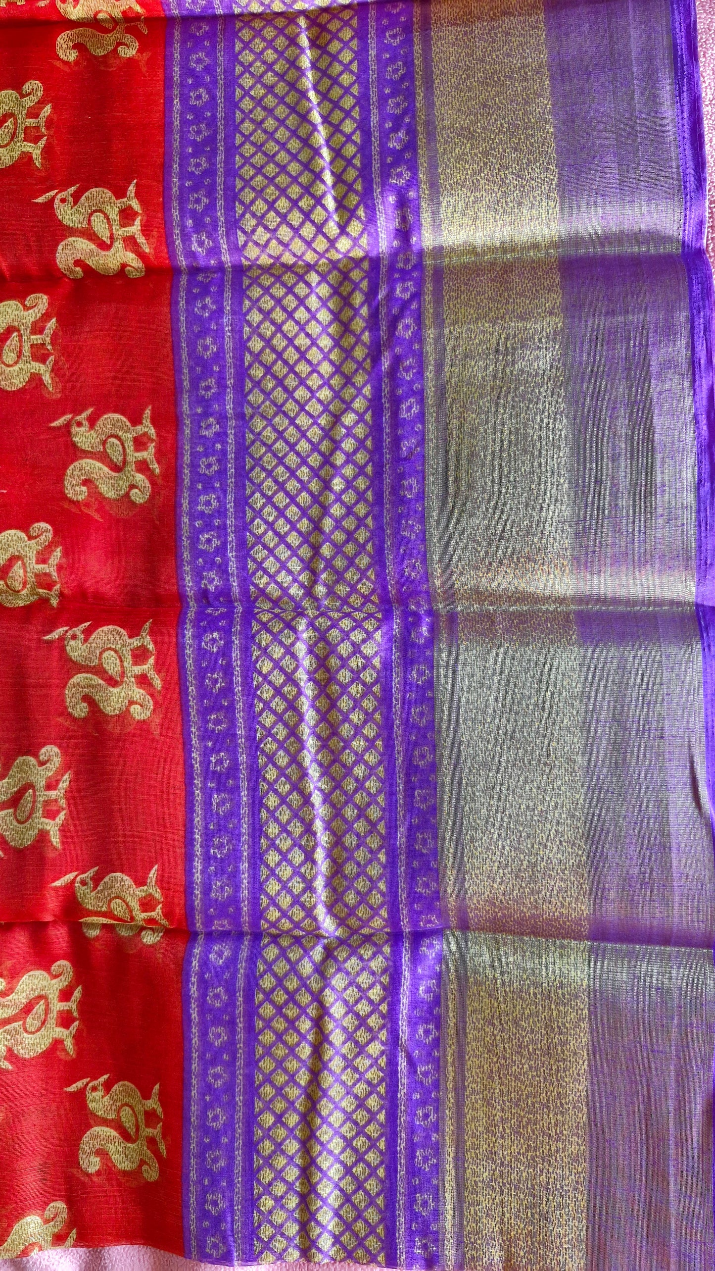 ORANGE COTTON SAREE