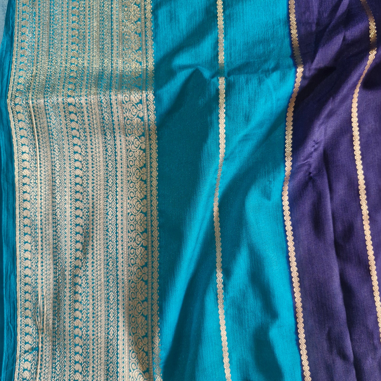 ROYAL BLUE CREPE SILK SAREE