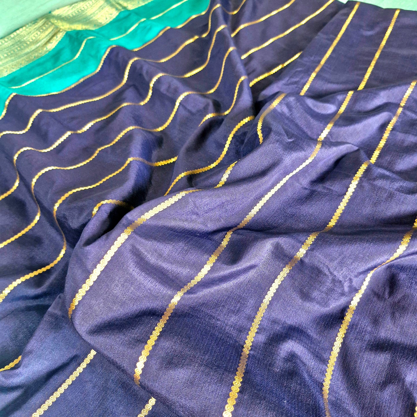 ROYAL BLUE CREPE SILK SAREE