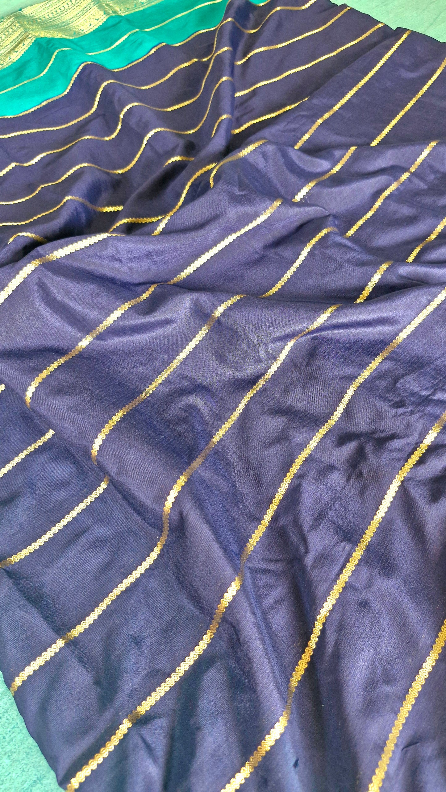 ROYAL BLUE CREPE SILK SAREE