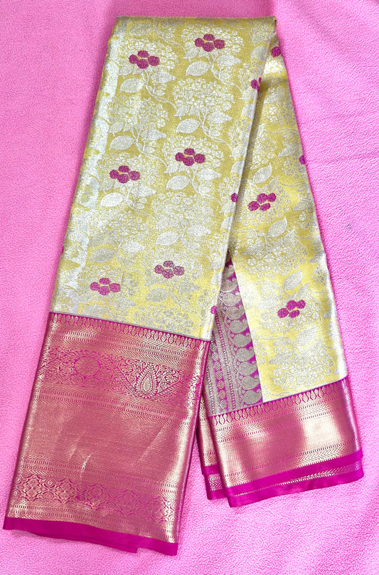 YELLOW SILK SAREE