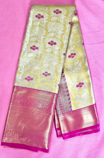 YELLOW SILK SAREE