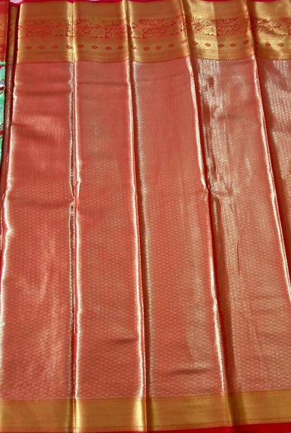 PISTACHIO GREEN SILK SAREE