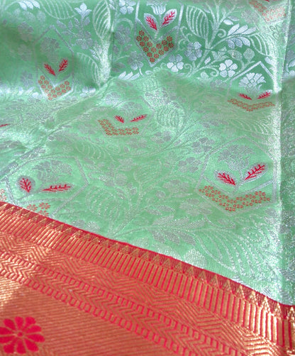 PISTACHIO GREEN SILK SAREE