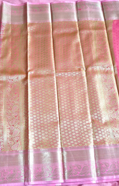 PINK TISSUE SILK SAREE