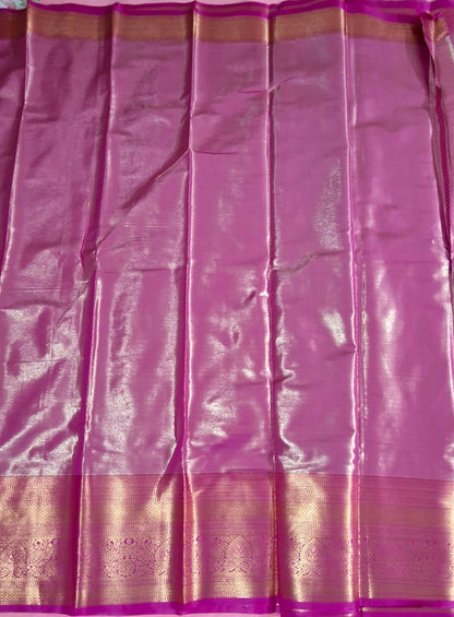 LIGHT PARROT GREEN SILK SAREE