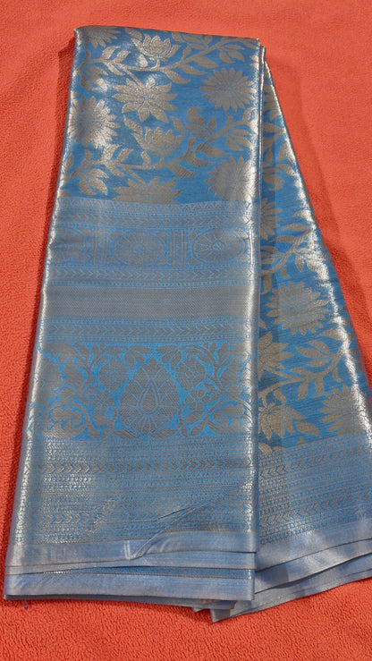 SKY BLUE SILK SAREE